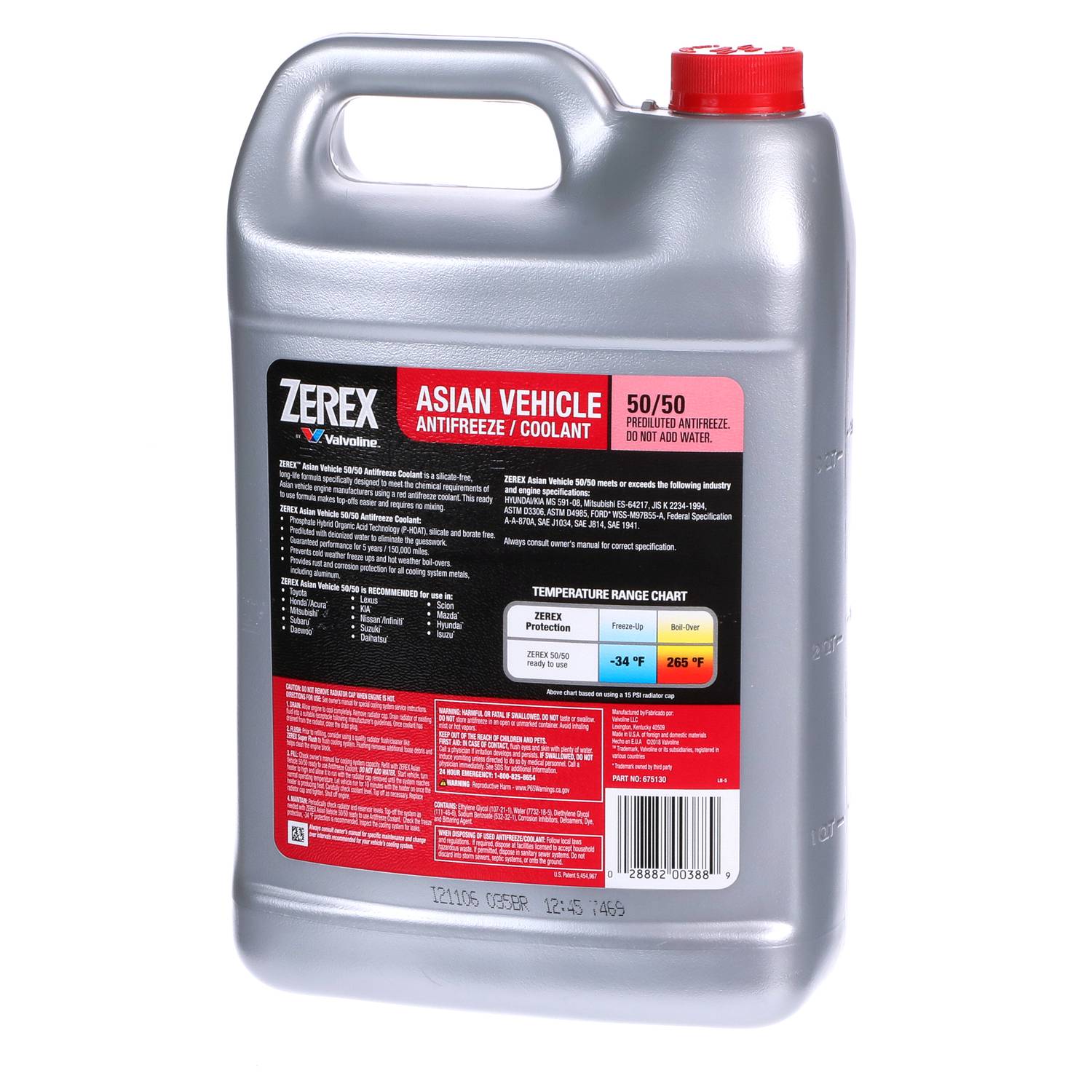 Zerex 1 Gallon Red Pre-Mixed Antifreeze/Coolant 675130 | O'Reilly