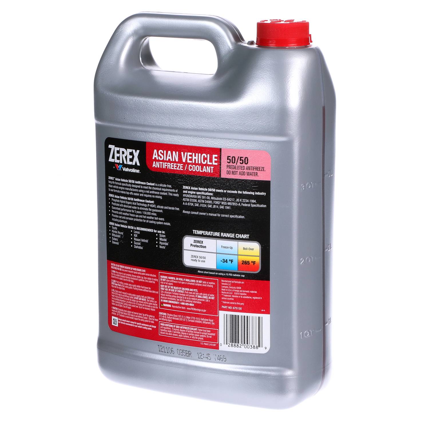 Zerex 1 Gallon Red Pre-Mixed Antifreeze/Coolant 675130 | O'Reilly