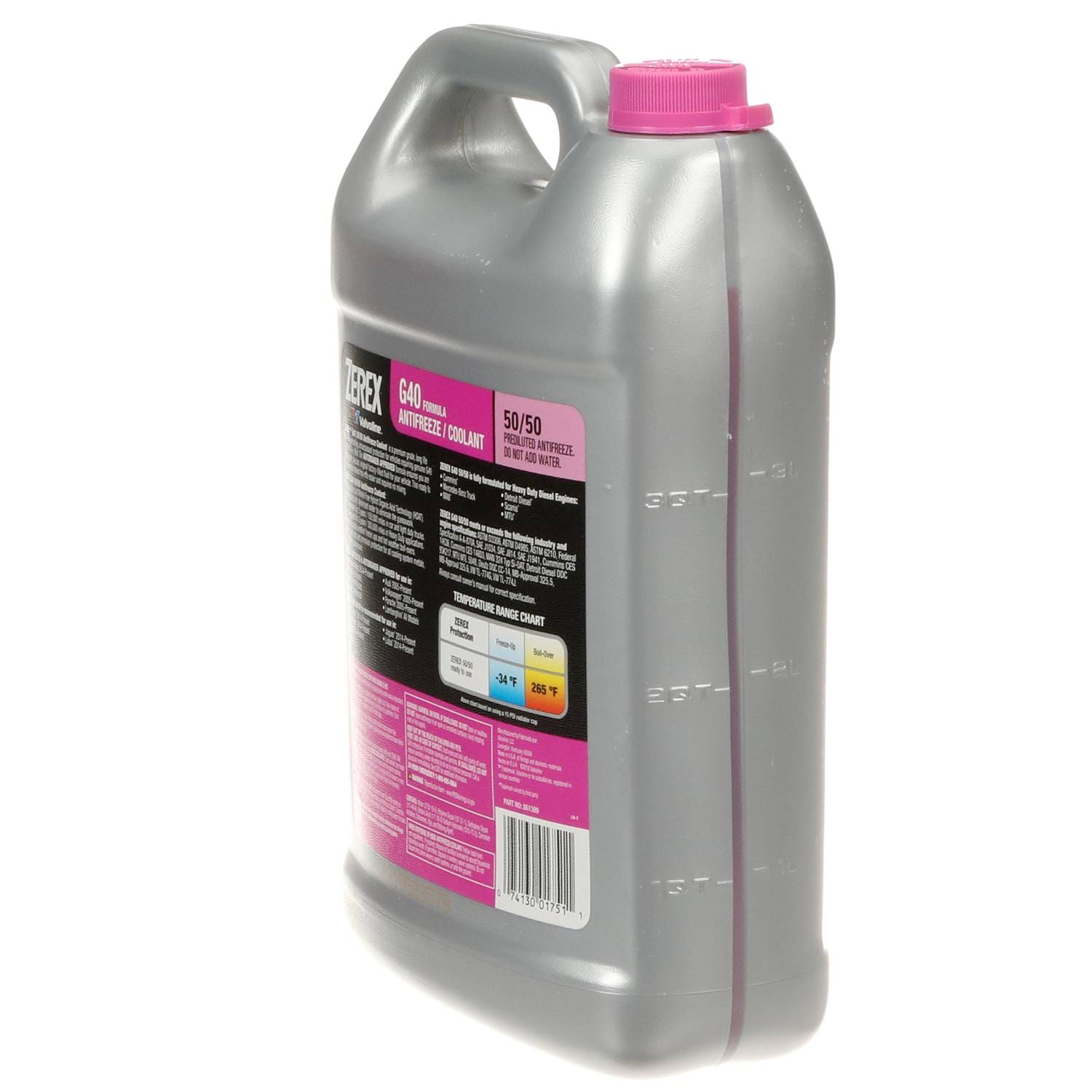 Zerex 1 Gallon Pink, Purple Pre-Mixed Antifreeze/Coolant 861399