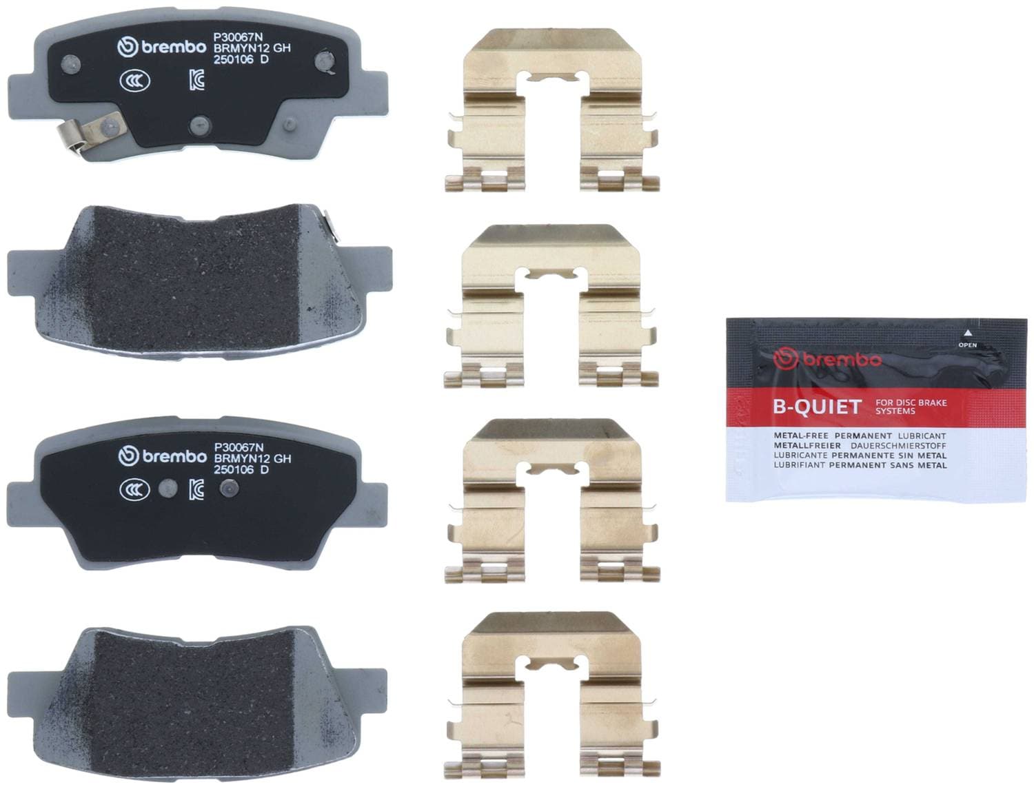 Brembo Rear Ceramic Brake Pads P30067N | O'Reilly Auto Parts