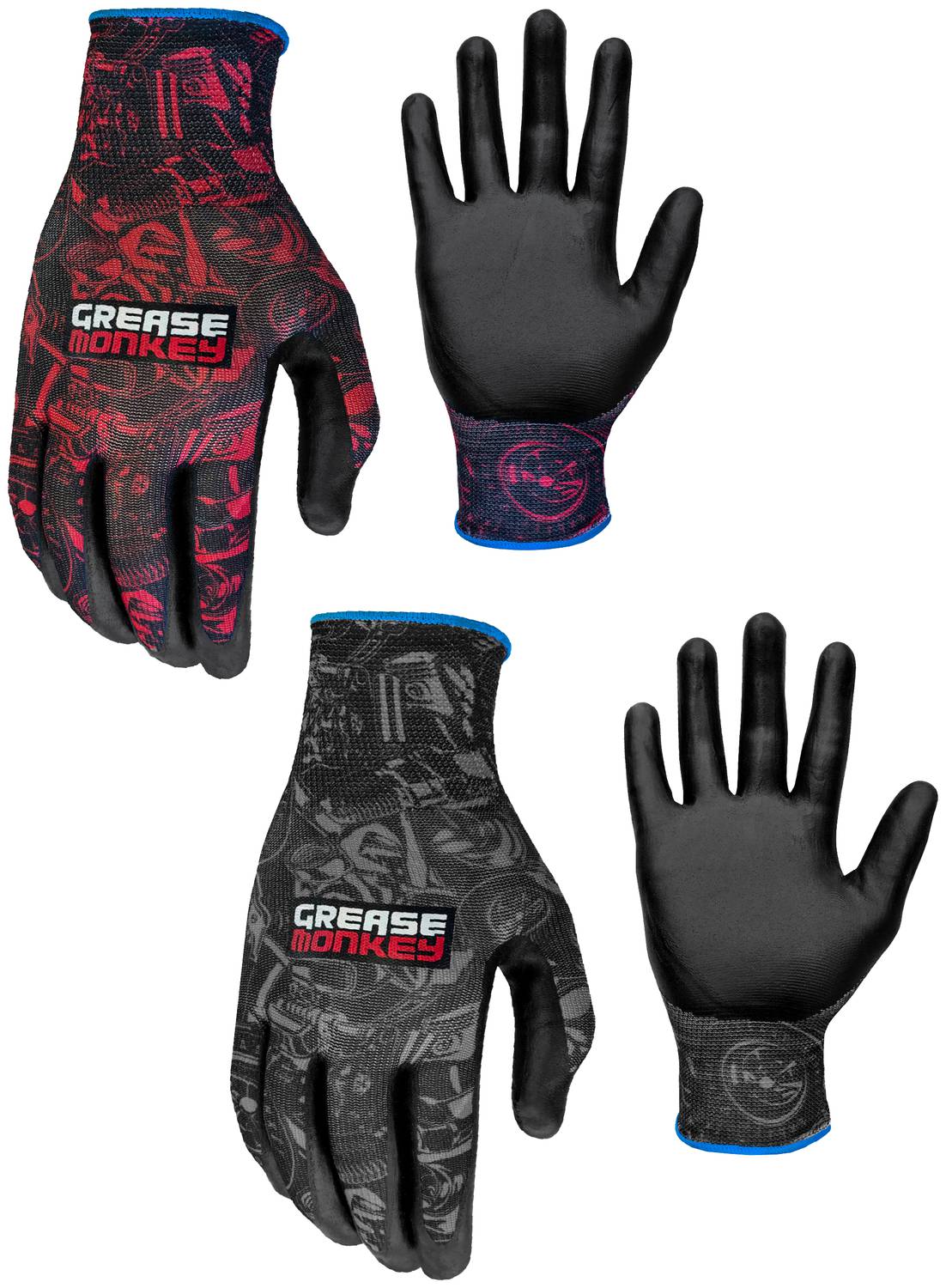 ジャンプ ザ ガン　モッズスーツ　666 ロカビリー　パンクオアグローリー好きに Grease Monkey Large Black, Red Nitrile Gloves 2547226 | O'Reilly