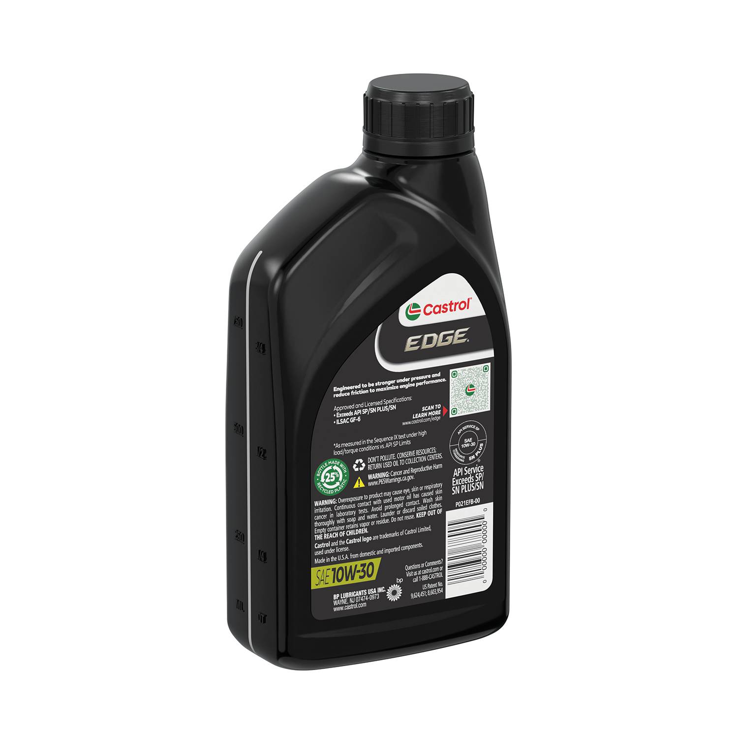 Castrol Edge Full Synthetic Motor Oil 10W-30 1 Quart EDGE1030 | O