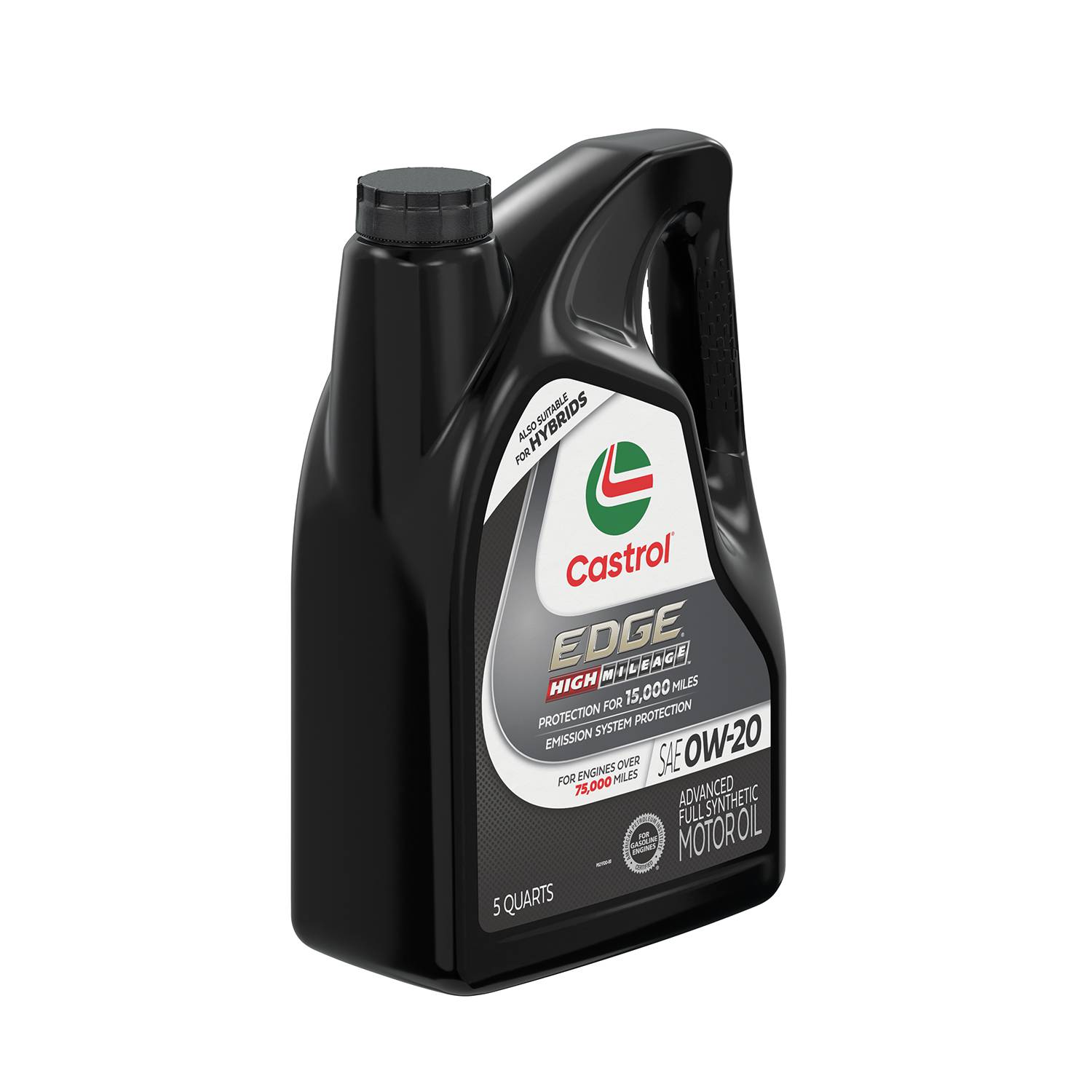 Castrol Edge High Mileage Full Synthetic Motor Oil 0W-20 5 Quart