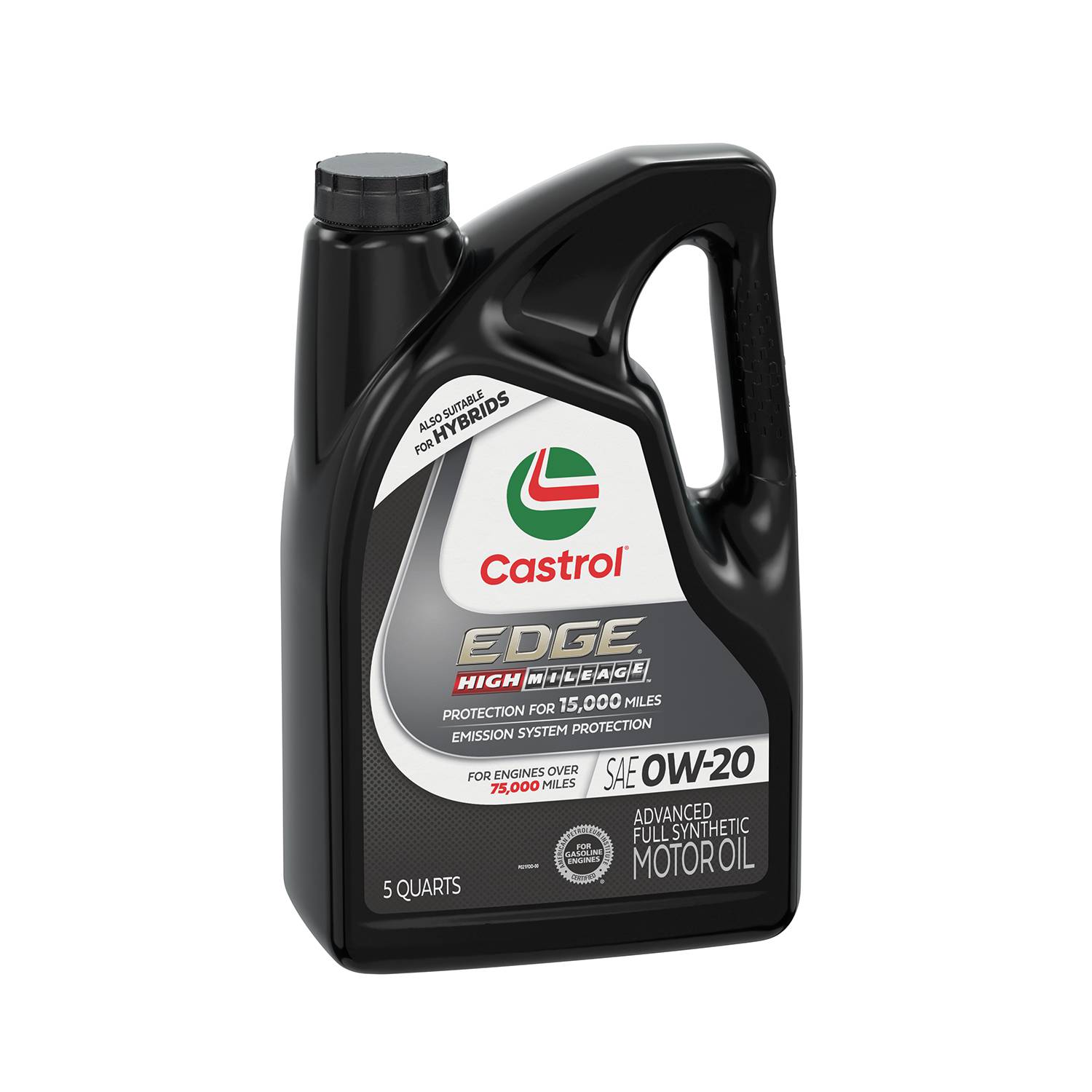 Castrol Edge High Mileage Full Synthetic Motor Oil 0W-20 5 Quart