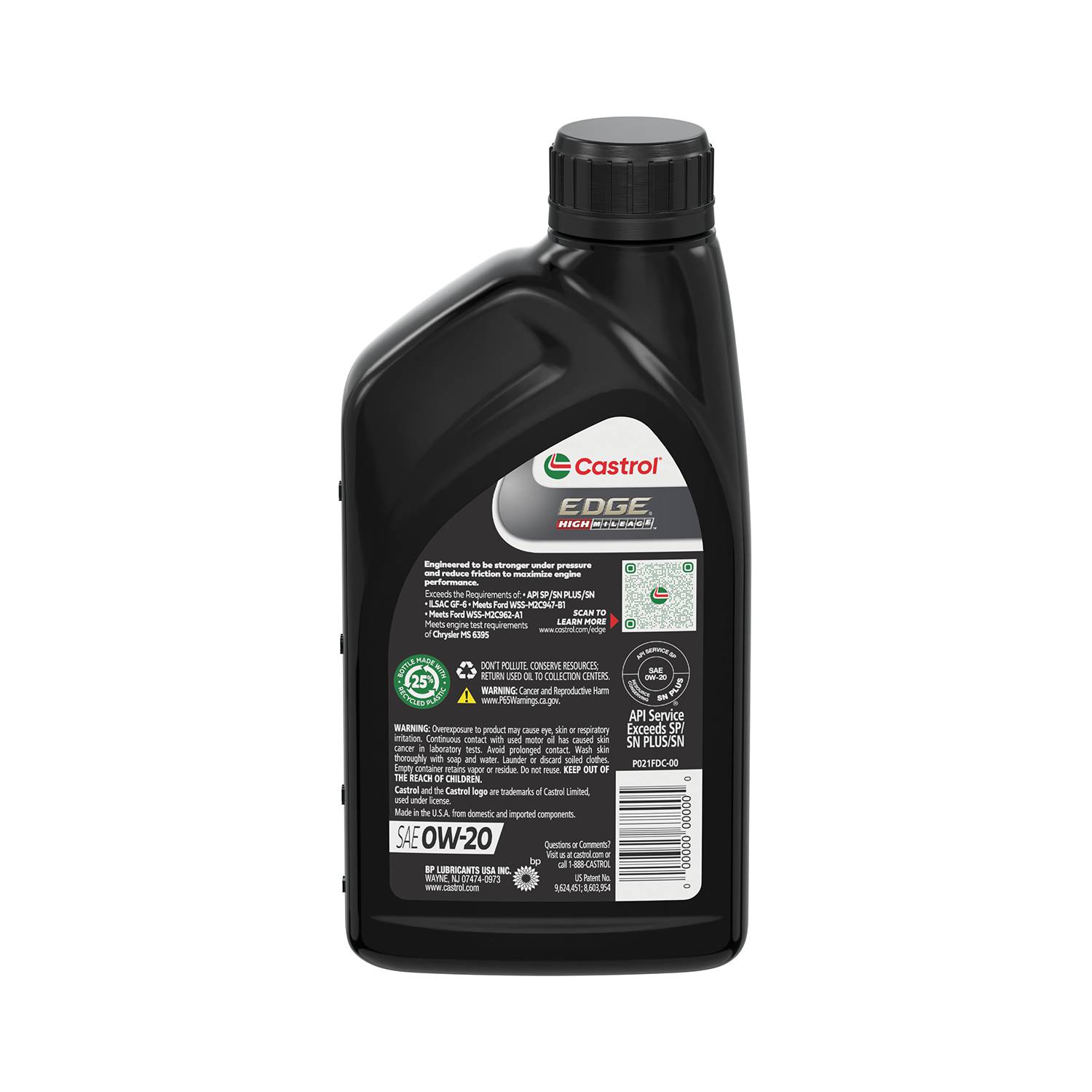Castrol Edge Full Synthetic Motor Oil 0W-20 1 Quart EDGEHM020 | O