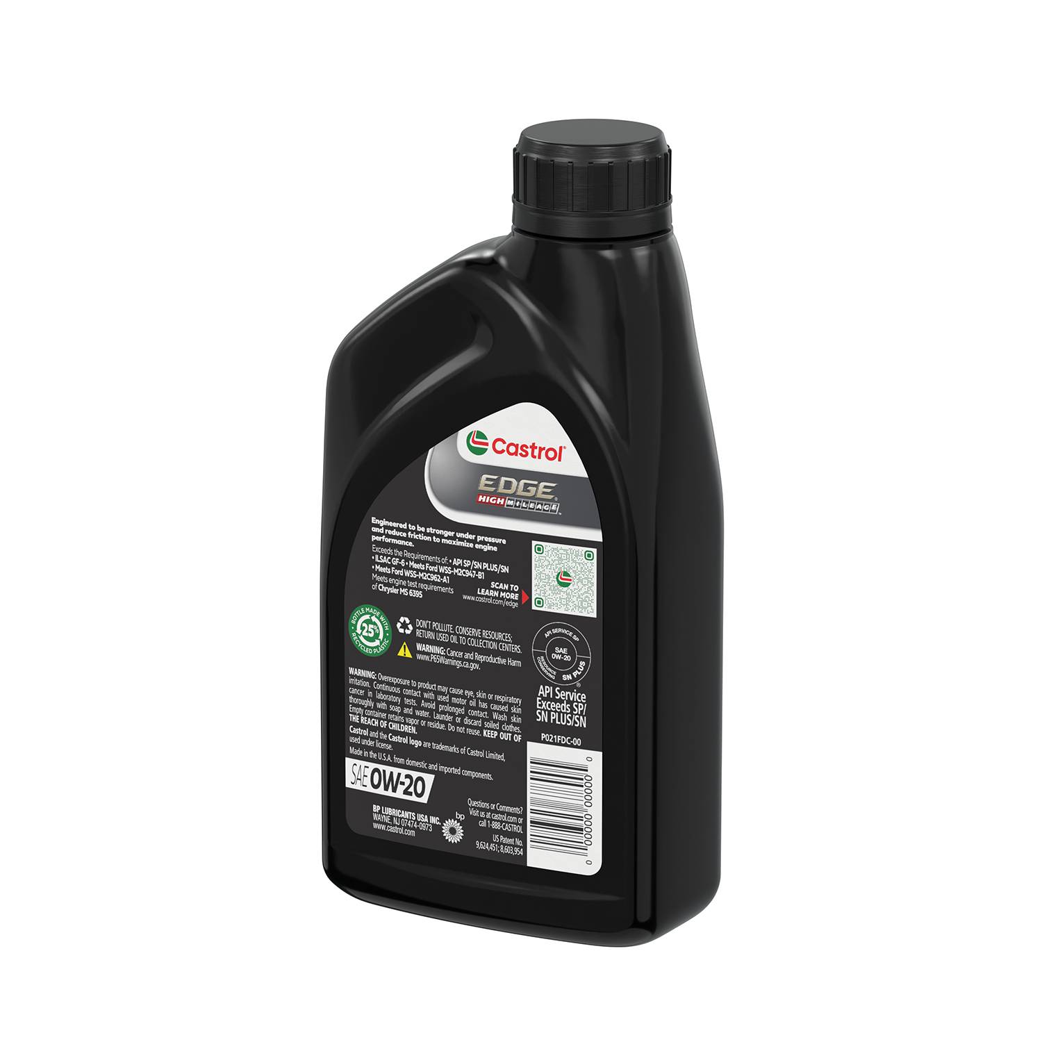 Castrol Edge Full Synthetic Motor Oil 0W-20 1 Quart EDGEHM020 | O