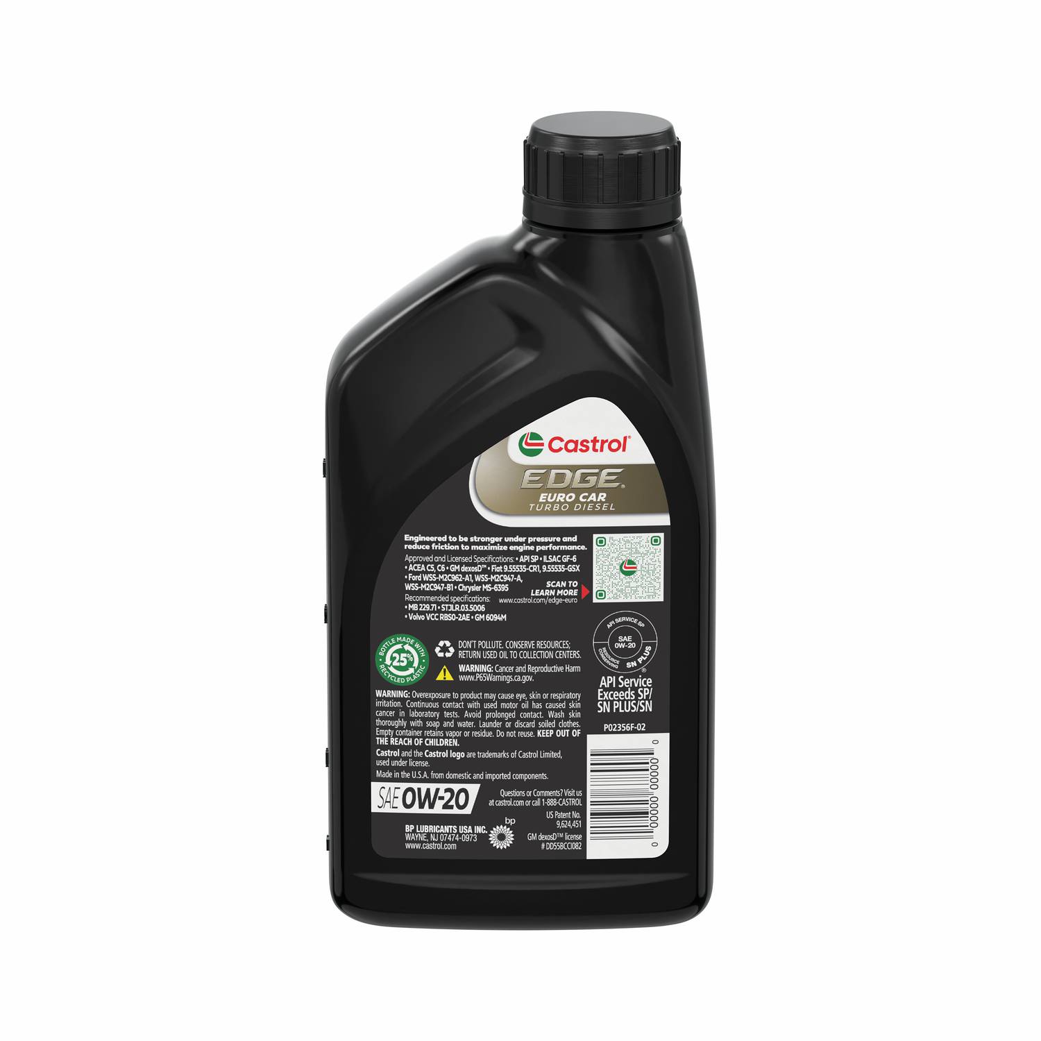 Castrol Edge Full Synthetic Motor Oil 0W-20 EDGE020EURO | O'Reilly