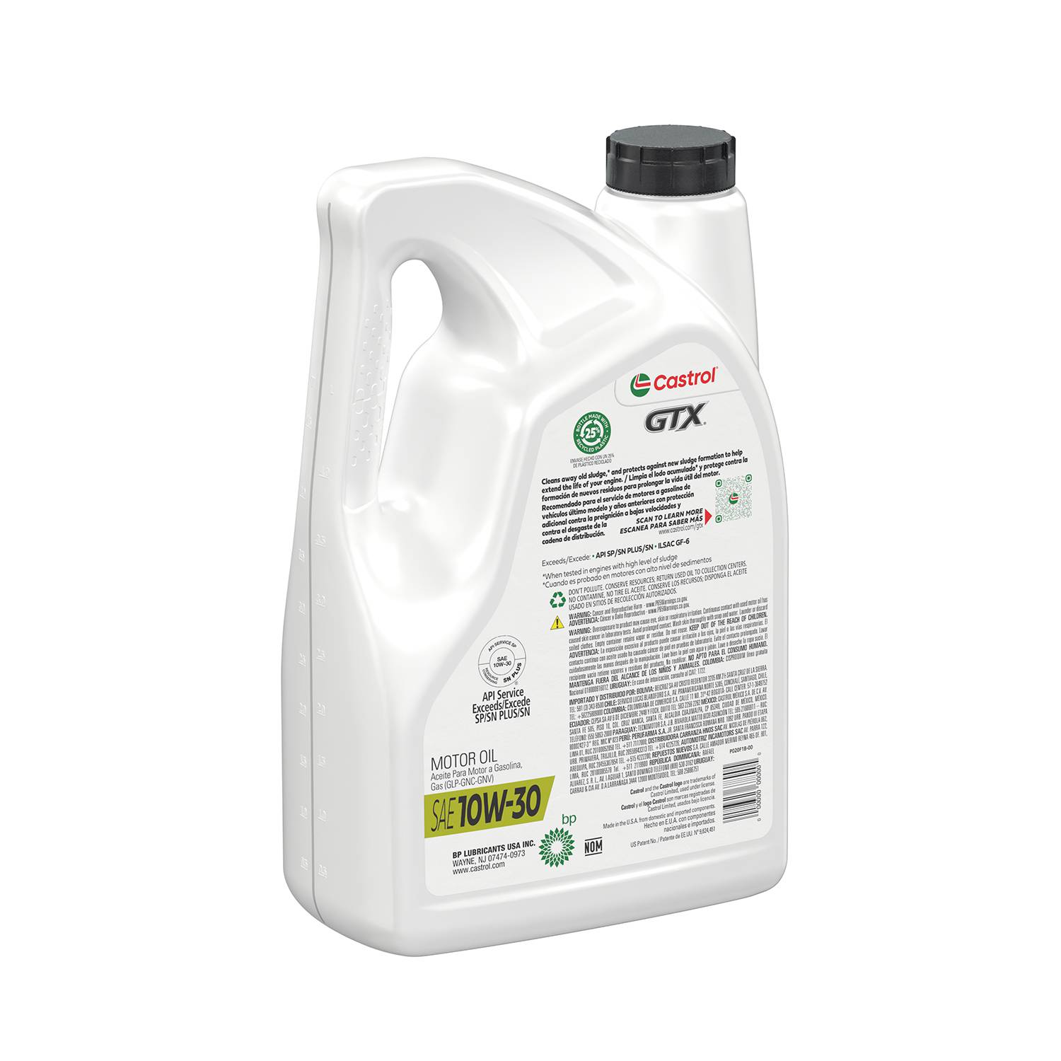 Castrol GTX Conventional Motor Oil 10W-30 5 Quart 10305QT | O 
