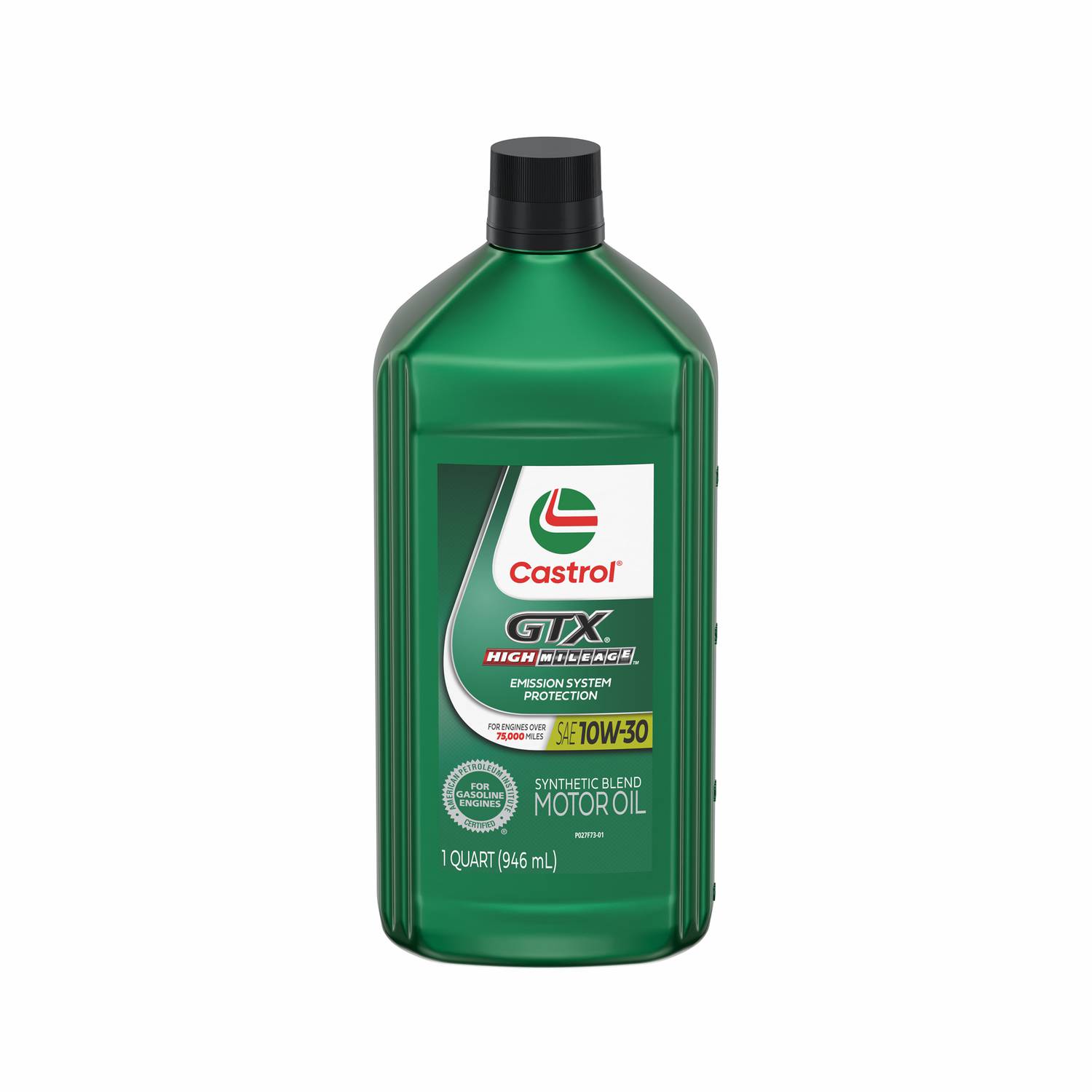 Castrol GTX High Mileage Synthetic Blend Motor Oil 10W-30 1 Quart