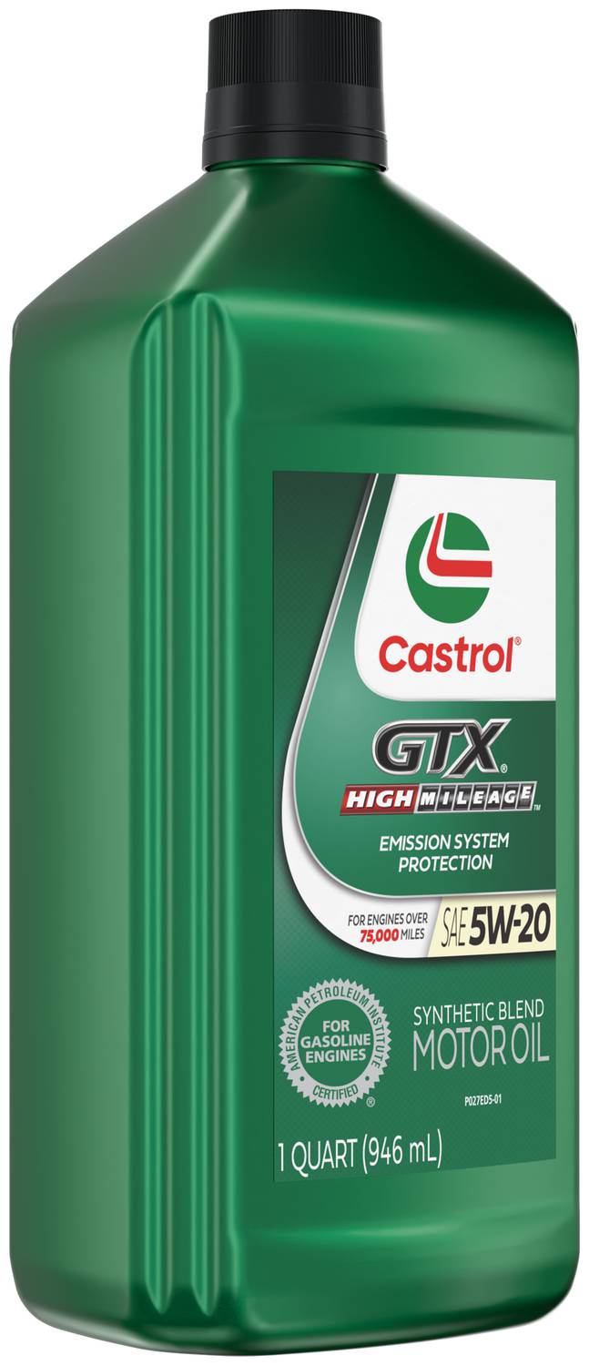 Castrol GTX High Mileage Synthetic Blend Motor Oil 5W-20 1 Quart