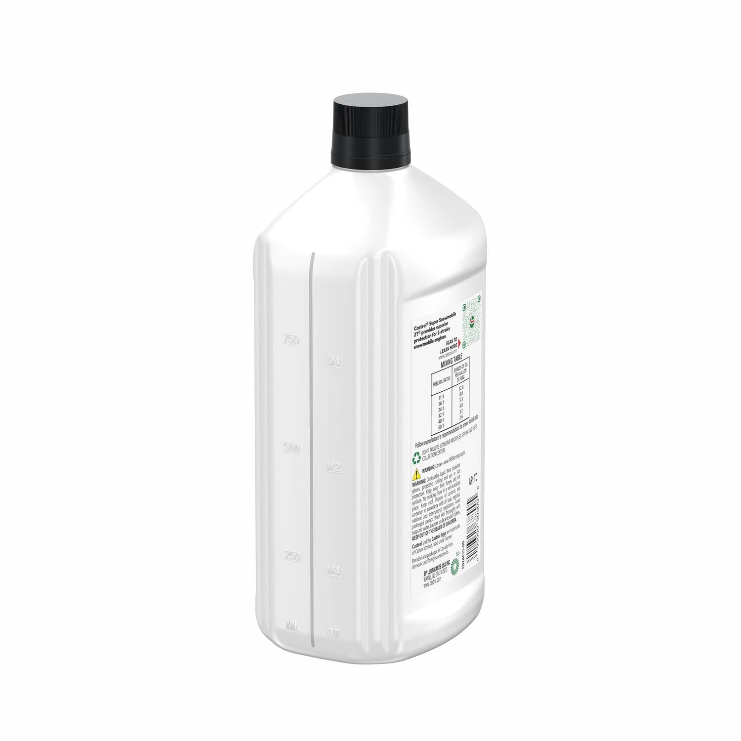 Castrol 2T Full Synthetic Snowmobile Oil 2T Formula 1 Quart 12150 