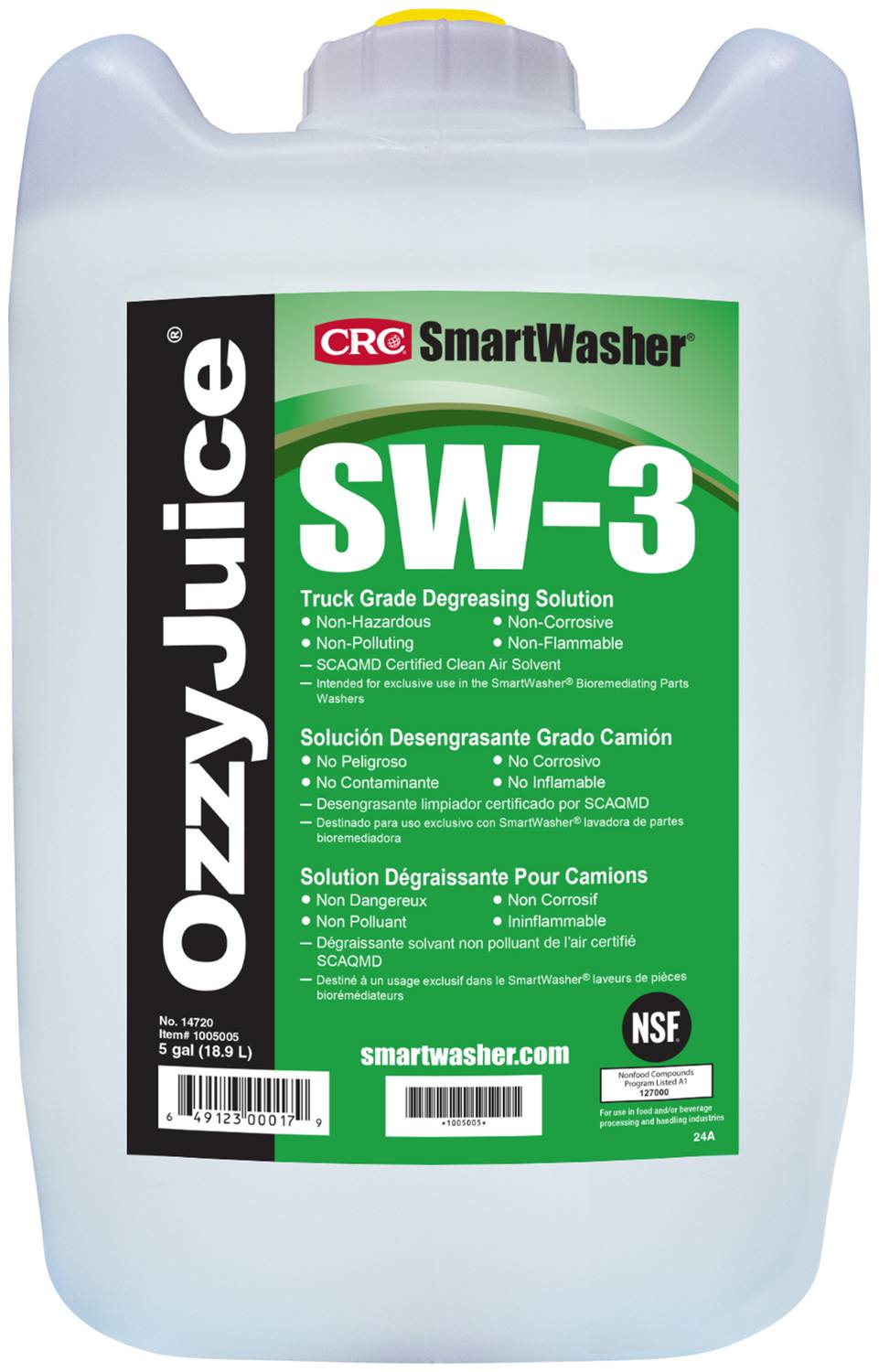 CRC SmartWasher OzzyJuice 5 Gallon Degreaser SW3 | O'Reilly Auto Parts