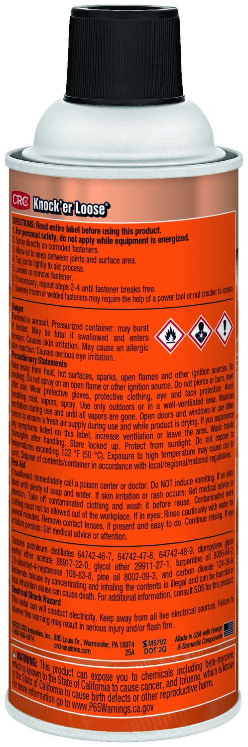 CRC Industries Knock'er Loose 13 Ounce Penetrating Solvent 03020