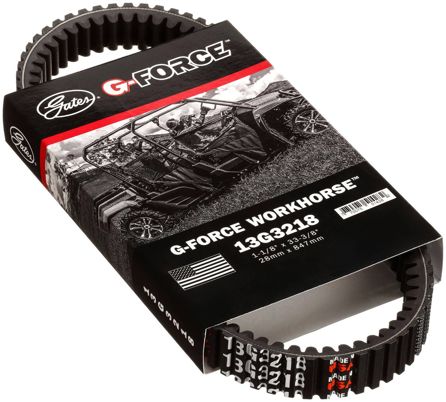 Gates G-Force CVT Belt 1-1/8 Inch x 33-3/8 Inch 13G3218 | O'Reilly