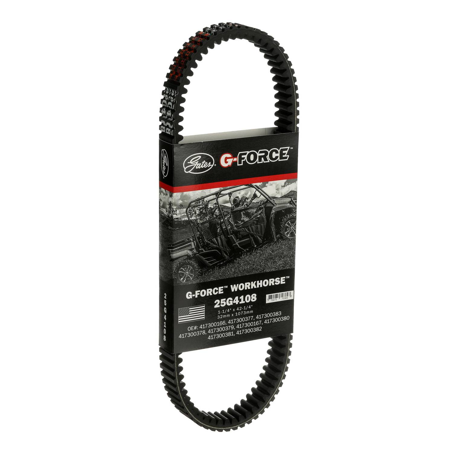 GATES Cinghia CVT G-Force 25G4108 – Trasmissione A Cinghia Sincrona Di Qualità