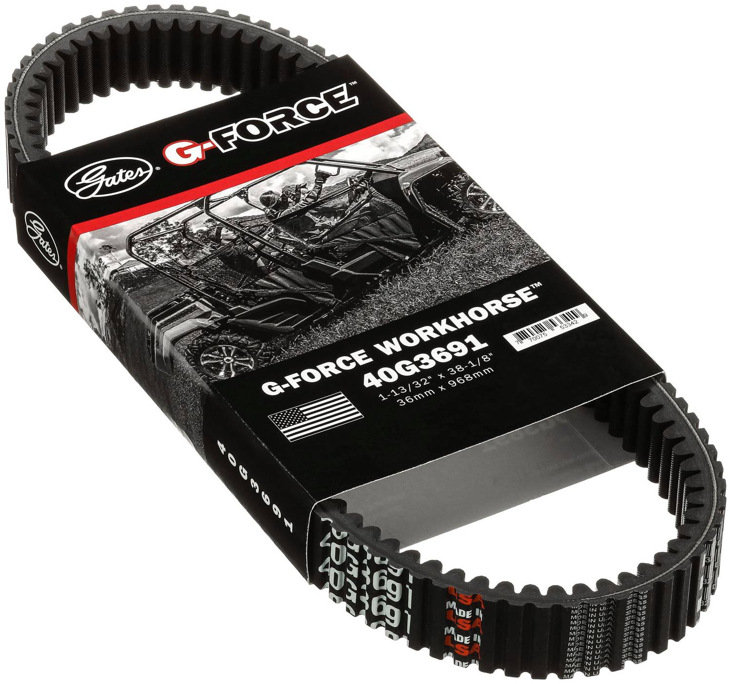 Gates G-Force CVT Belt 1-3/8 Inch x 38-1/8 Inch 40G3691 | O