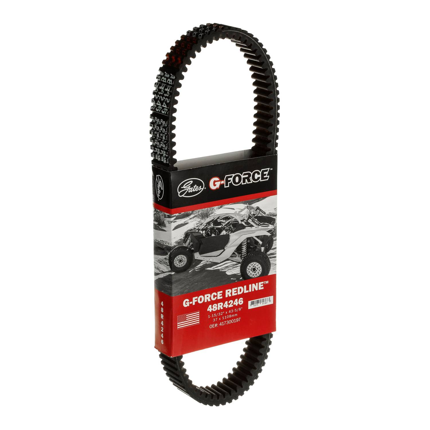 Gates G-Force Redline CVT Belt 1-3/8 Inch x 42-7/16 Inch 48R4246