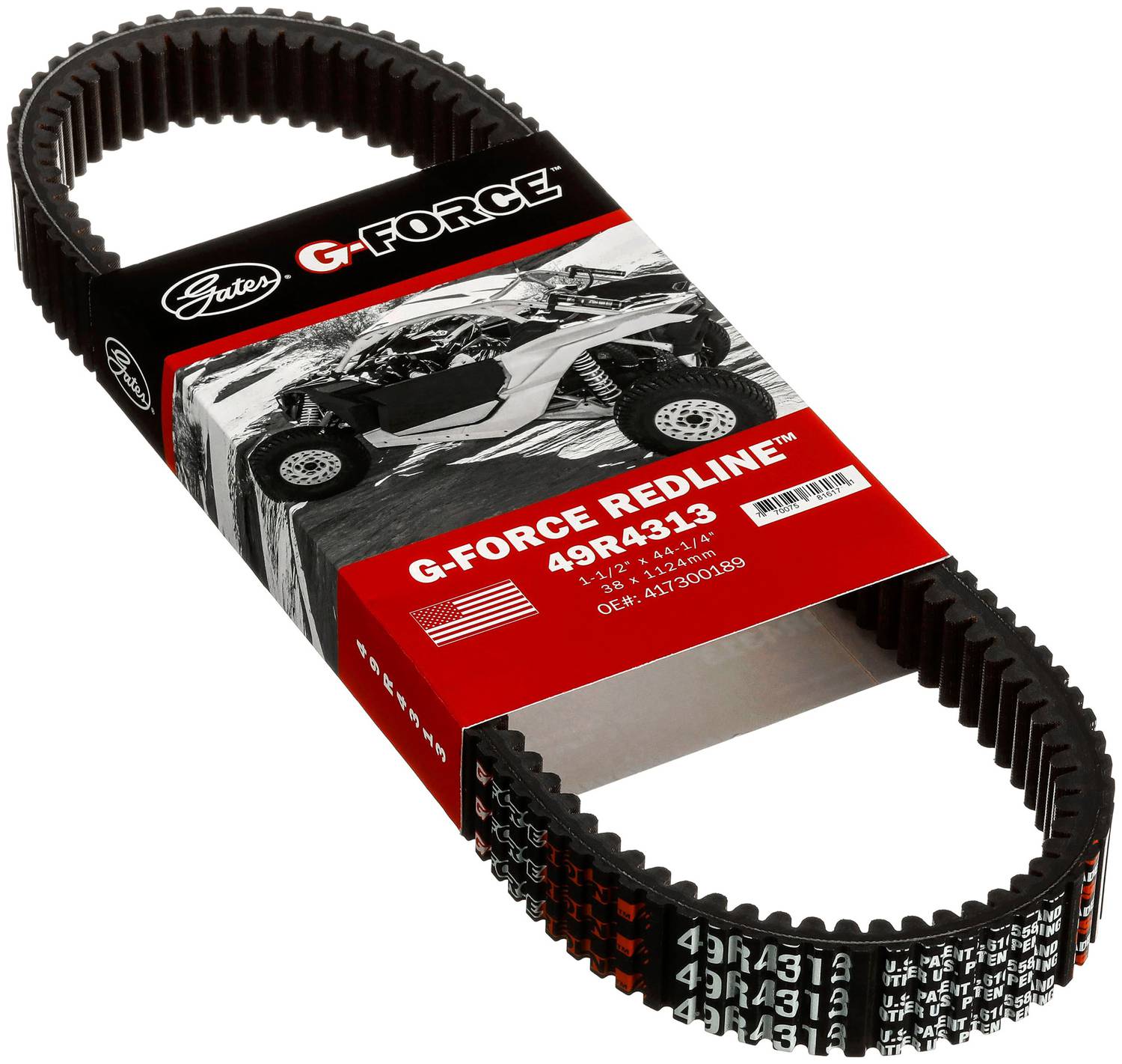 Gates G-Force Redline CVT Belt 1-7/16 Inch x 43-1/8 Inch 49R4313