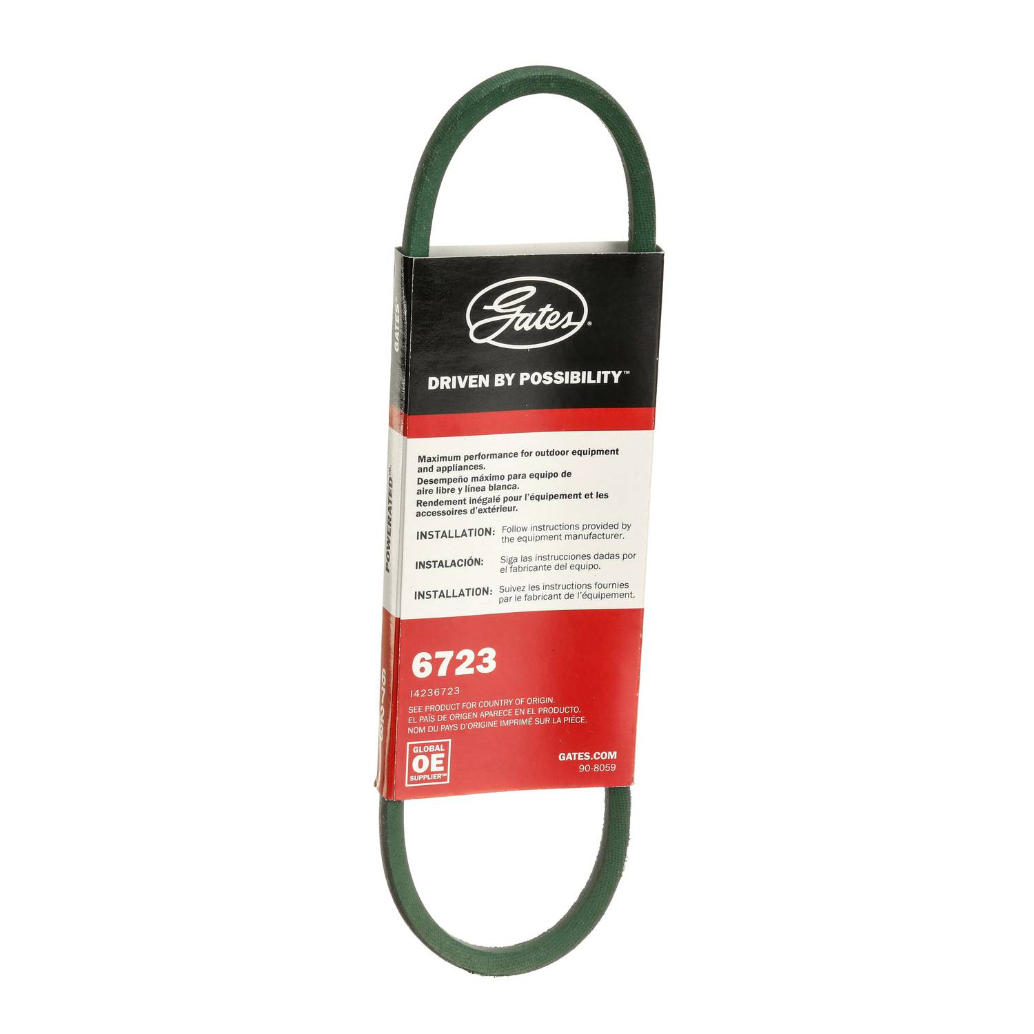Gates PoweRated V-Belt 3/8 Inch x 23 Inch 6723 | O'Reilly Auto Parts