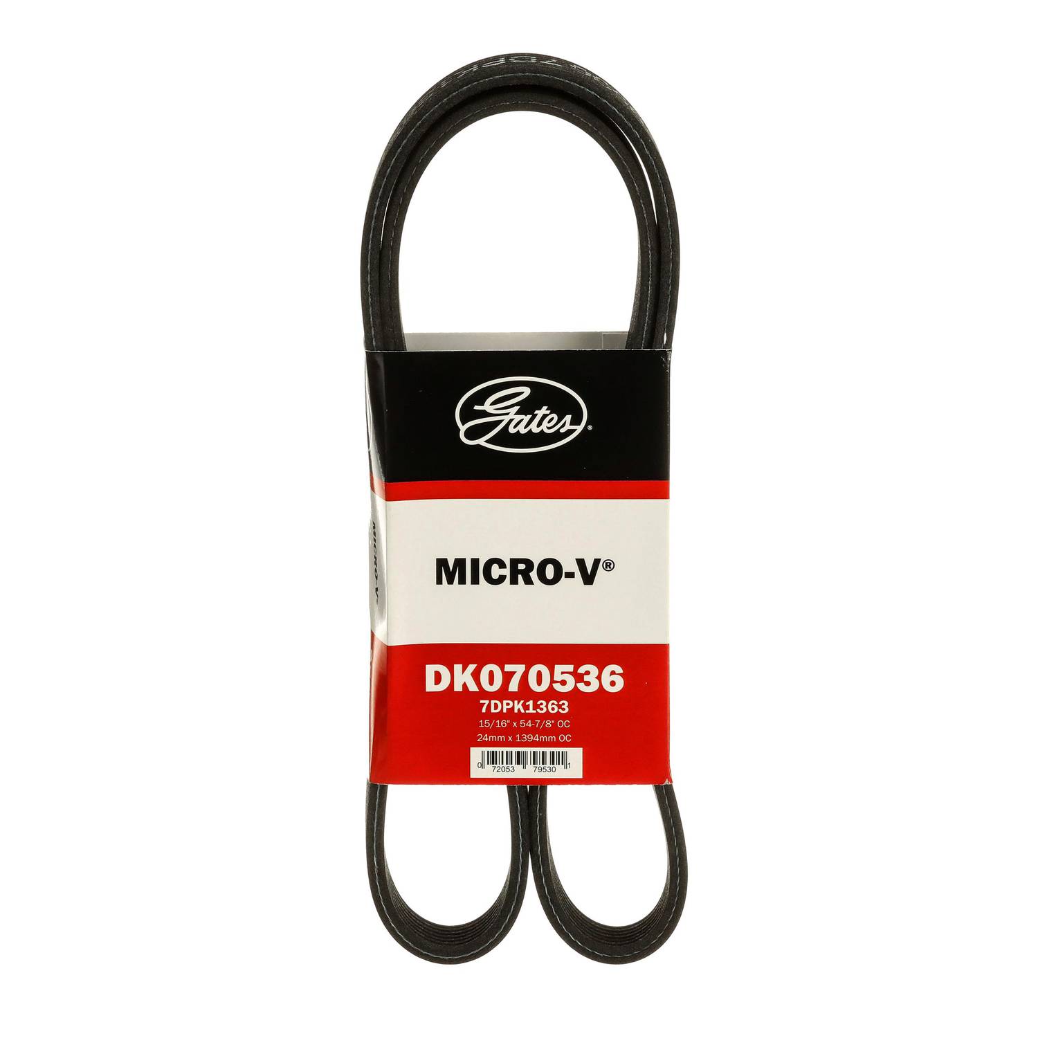 Gates Micro-V Serpentine Belt 7 Rib 54-13/16 Inch DK070536 | O