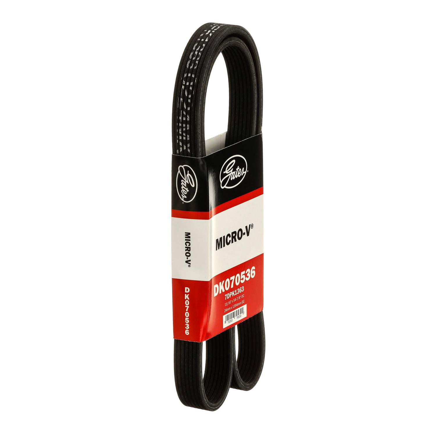 Gates Micro-V Serpentine Belt 7 Rib 54-13/16 Inch DK070536 | O