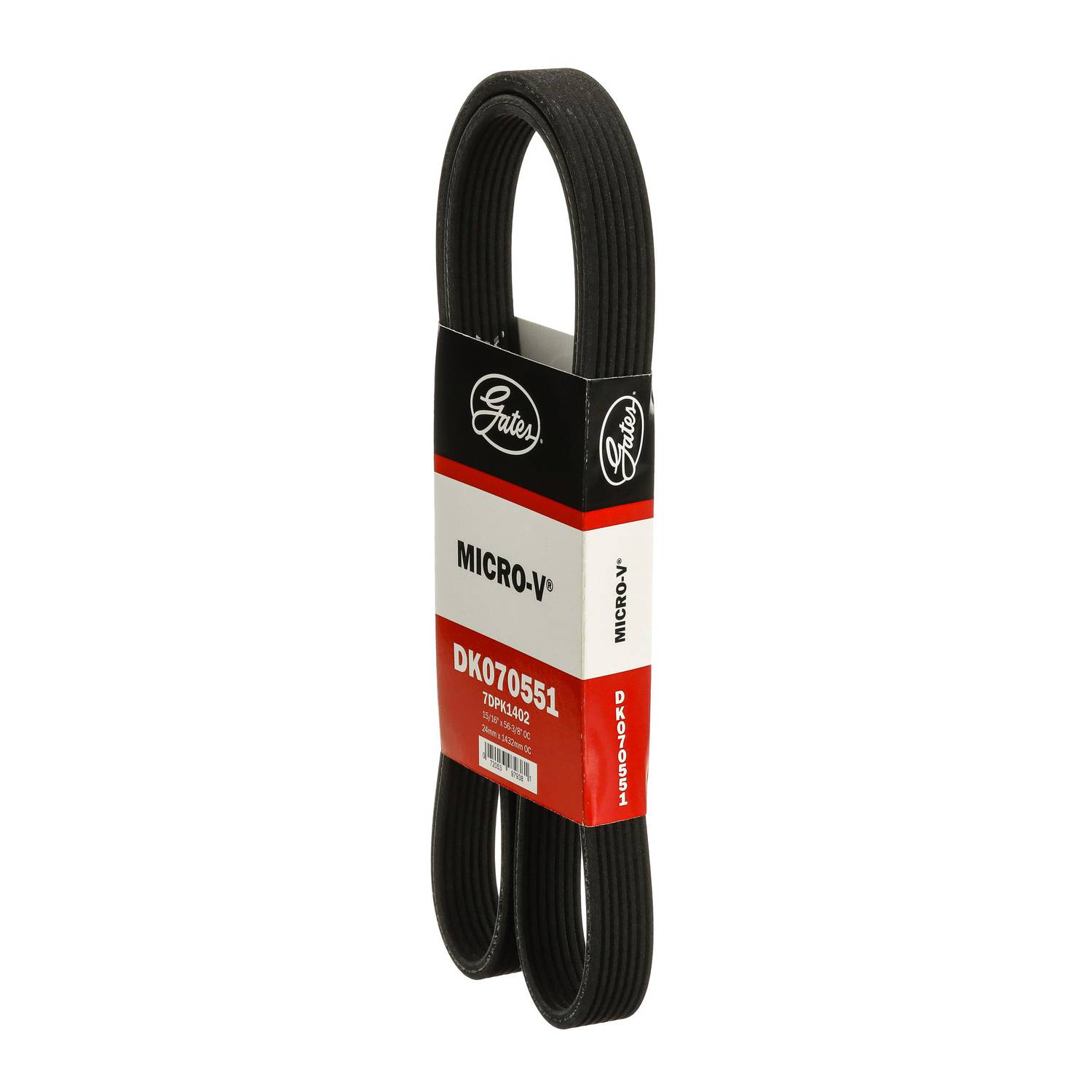 Gates Micro-V Serpentine Belt 7 Rib 56-5/16 Inch DK070551 | O
