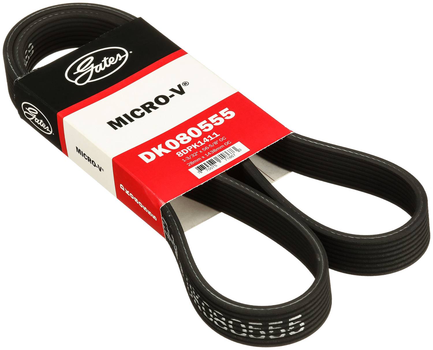 Gates Micro-V Serpentine Belt 8 Rib 56-9/16 Inch DK080555 | O