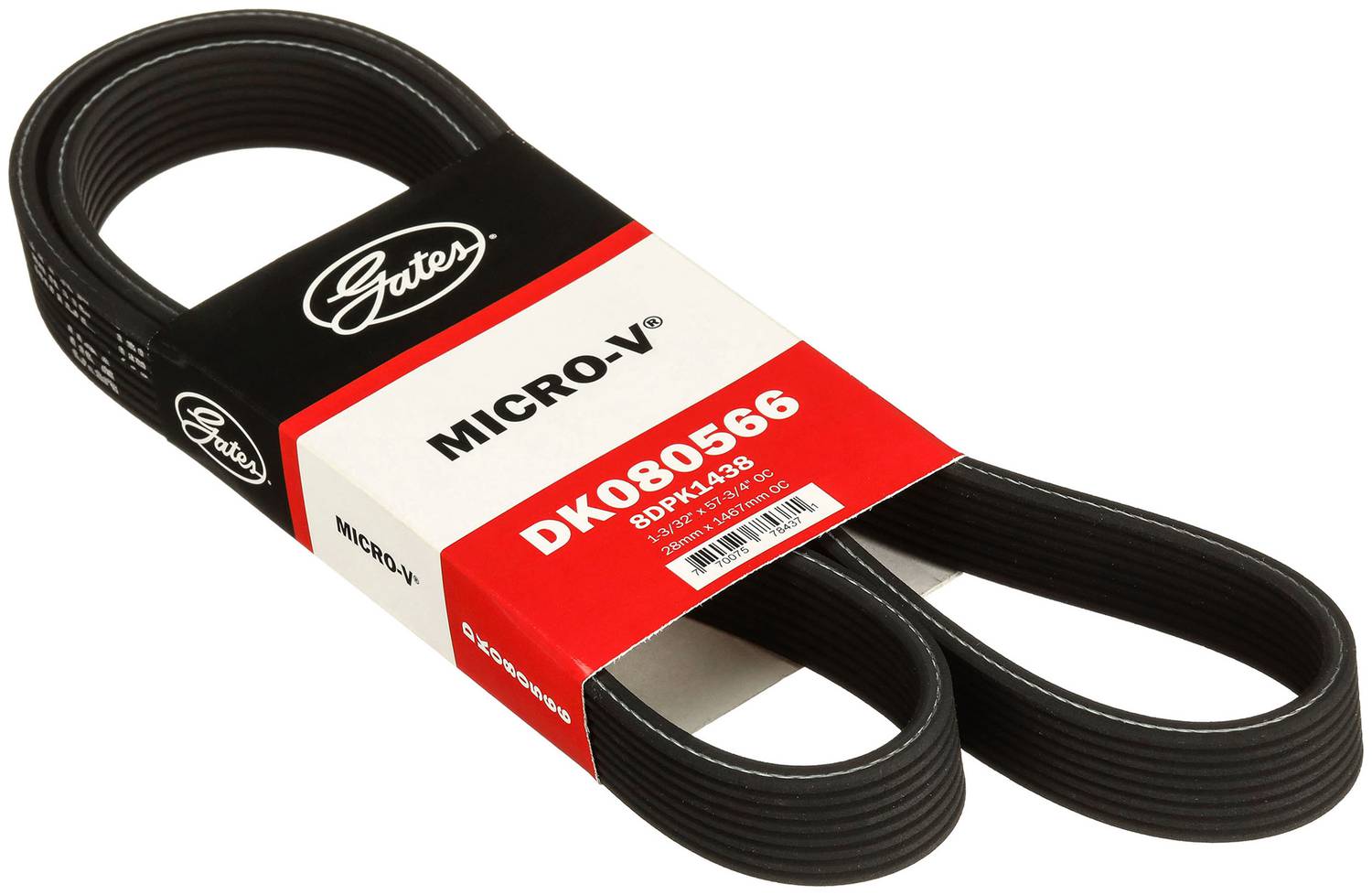 Gates Micro-V Serpentine Belt 8 Rib 57-13/16 Inch DK080566 | O