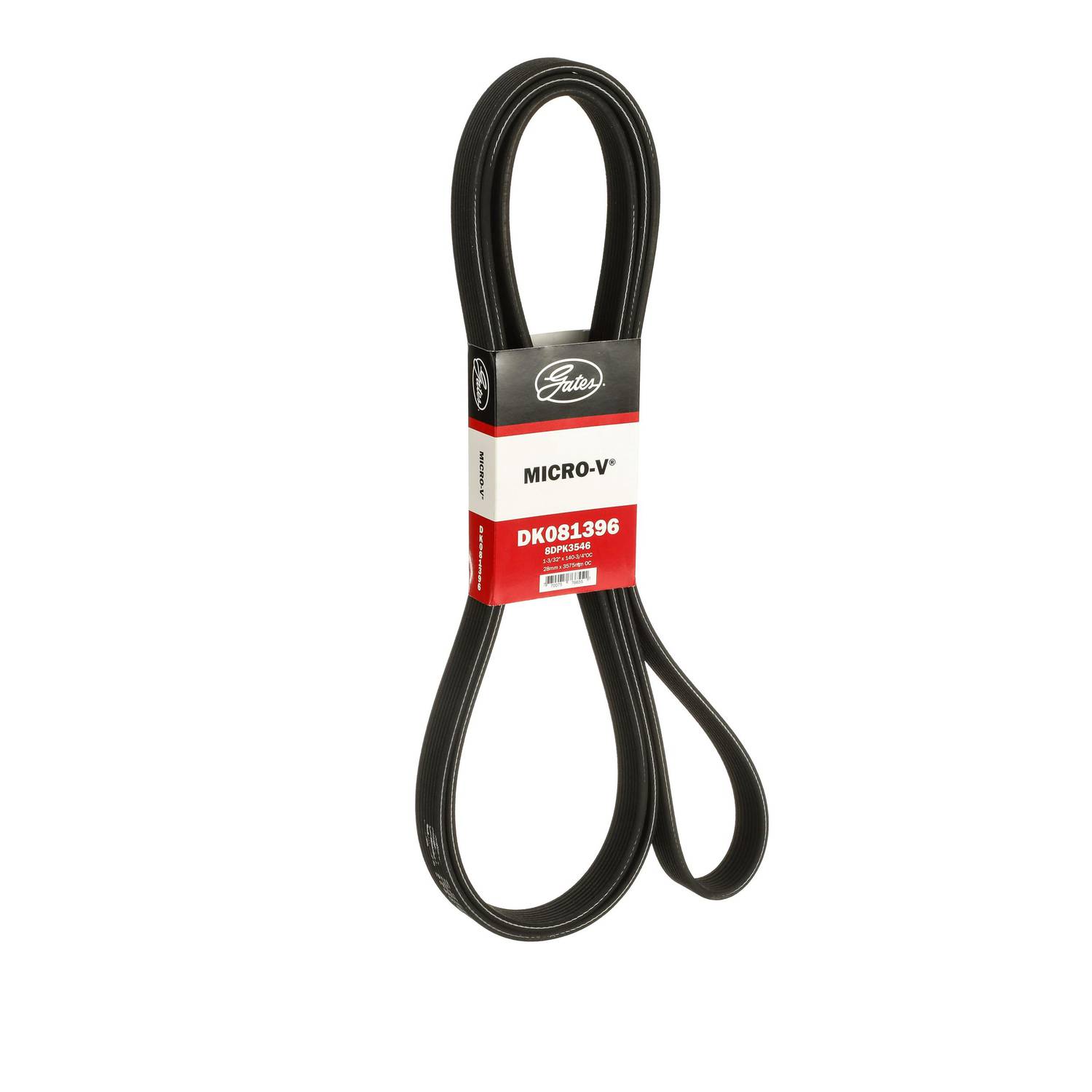 Gates Micro-V Serpentine Belt 8 Rib 140-11/16 Inch DK081396 | O