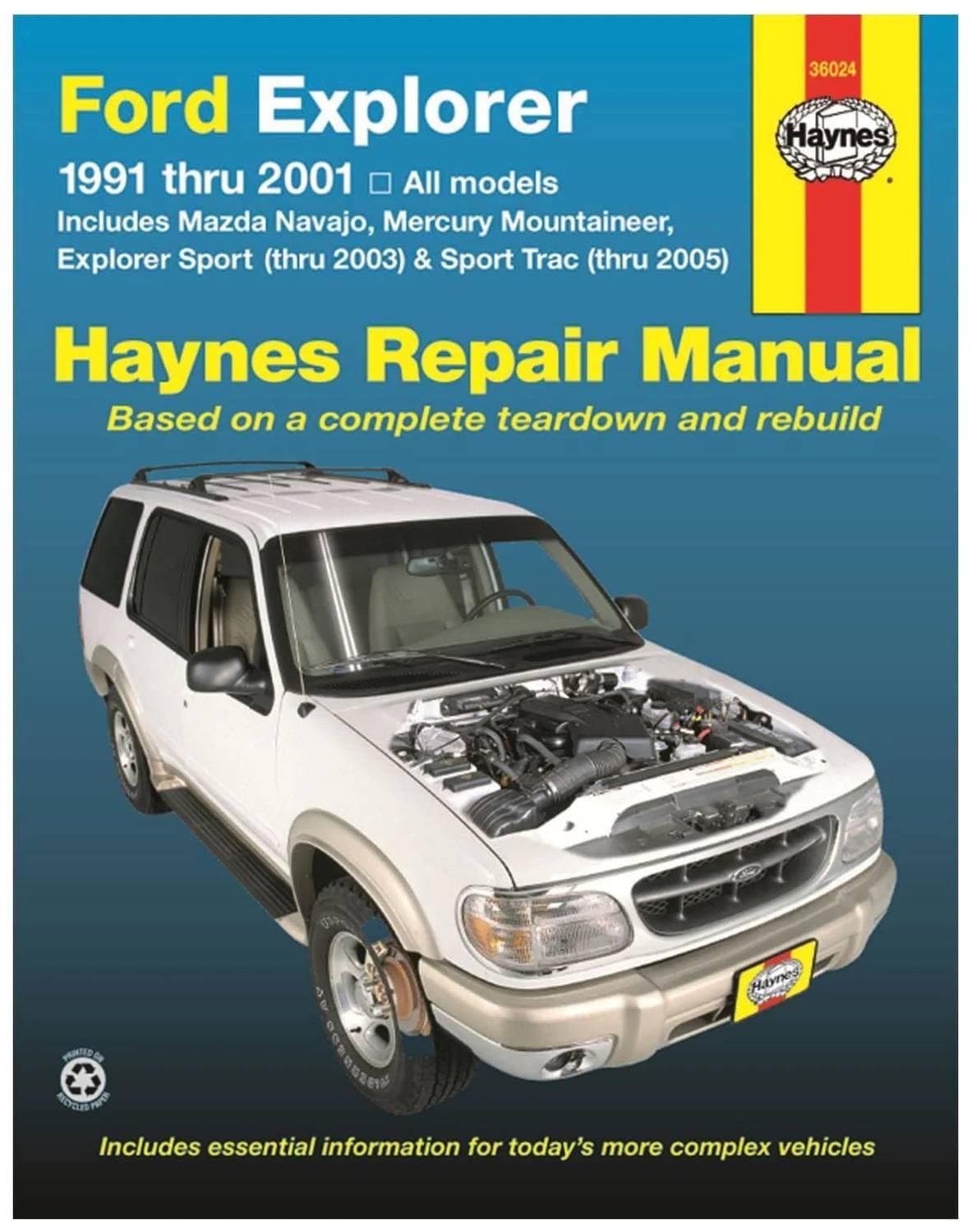 Haynes 91-01 Ford Explorer, Mazda Navajo, 97-01 Mercury