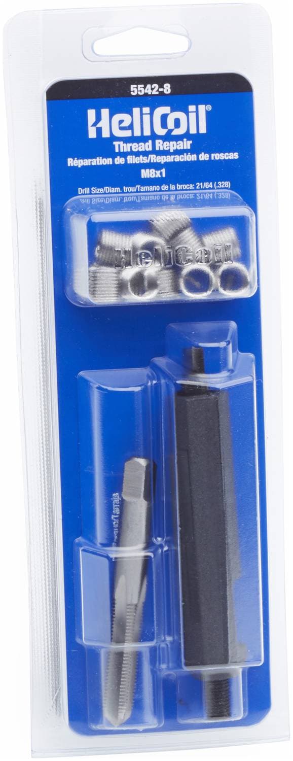 OEMTOOLS 25628 Thread Repair Kit – Metric M8-1.25, Includes Tap And Inserts-1414552