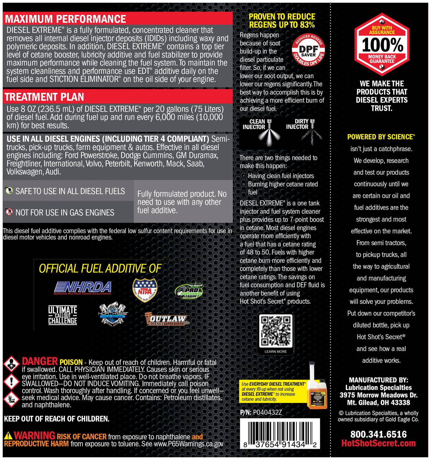 Hot Shot's Secret 1 Quart Extreme Clean and Boost Diesel Additive