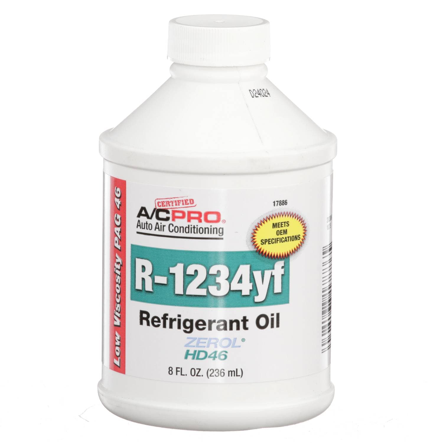 A/C Pro Certified R1234yf Refrigerant Oil 8 Ounce 17886 | O'Reilly