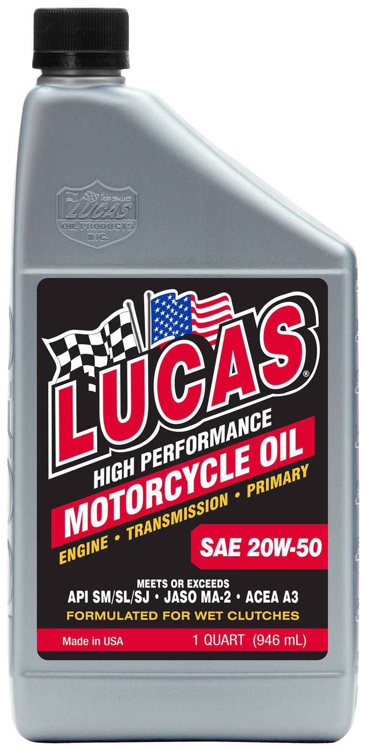 Lucas Conventional Motorcycle Motor Oil 20W-50 1 Quart 10700 | O