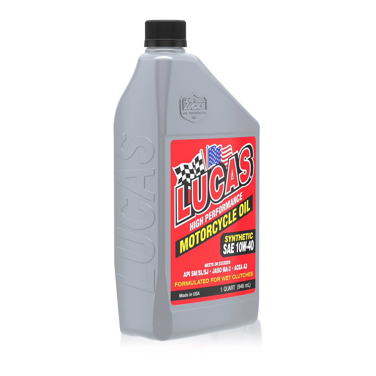 Lucas Full Synthetic Motorcycle Motor Oil 10W-40 1 Quart 10793 | O