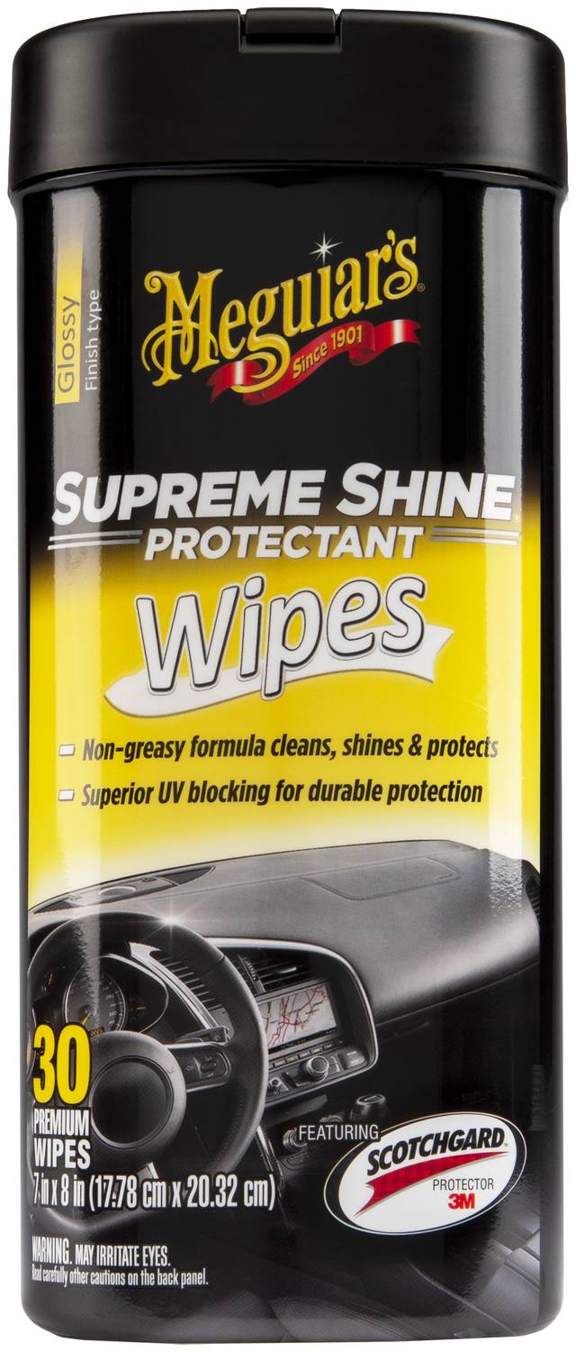 Meguiar's Supreme Shine 30 Count Protectant Wipes G4000 | O'Reilly
