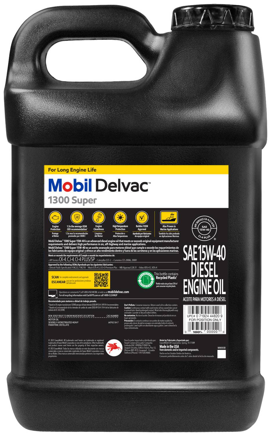 Mobil Delvac 1300 Super Heavy Duty Synthetic Blend 15W-40 Motor
