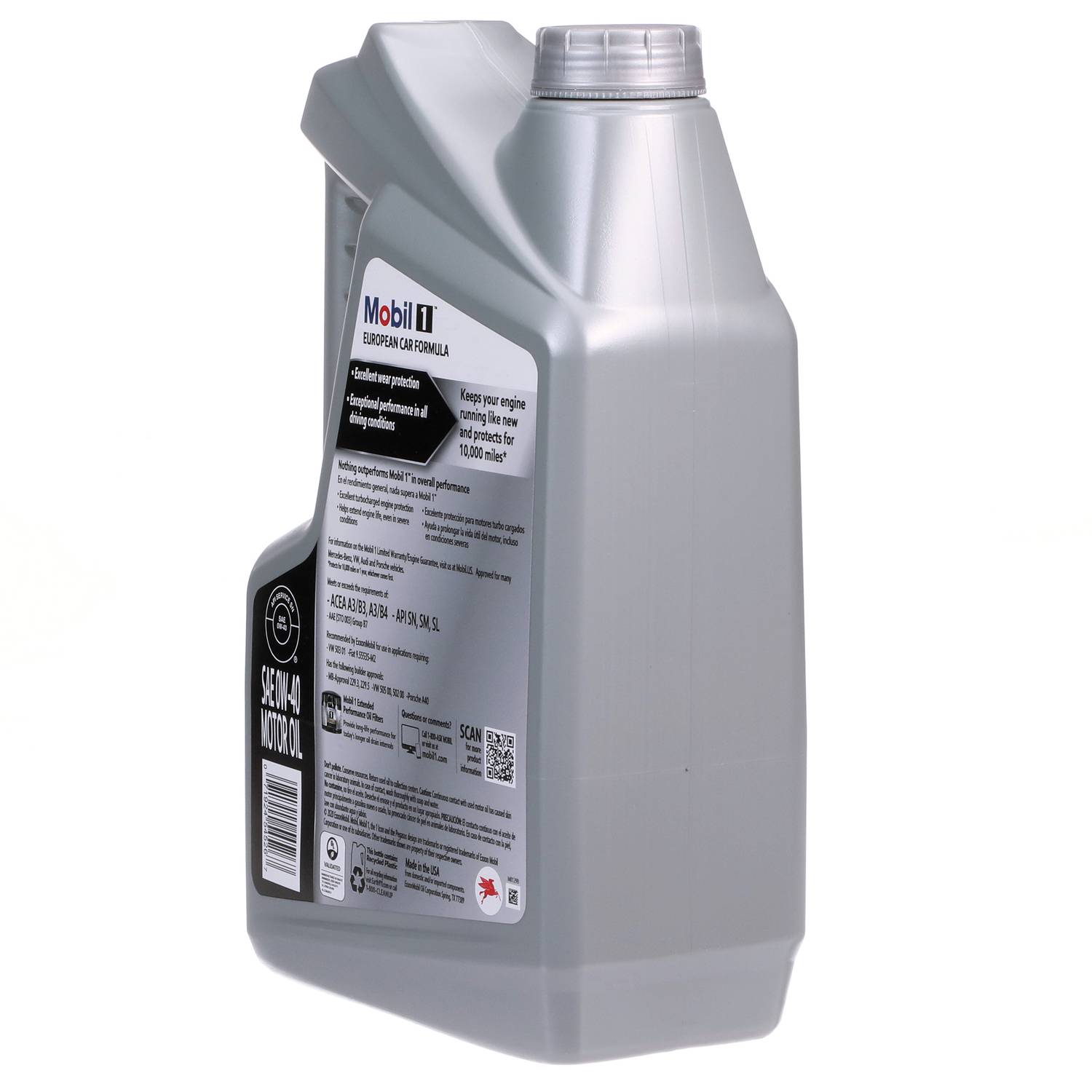 Mobil 1 European Car Formula Full Synthetic Motor Oil 0W-40 5