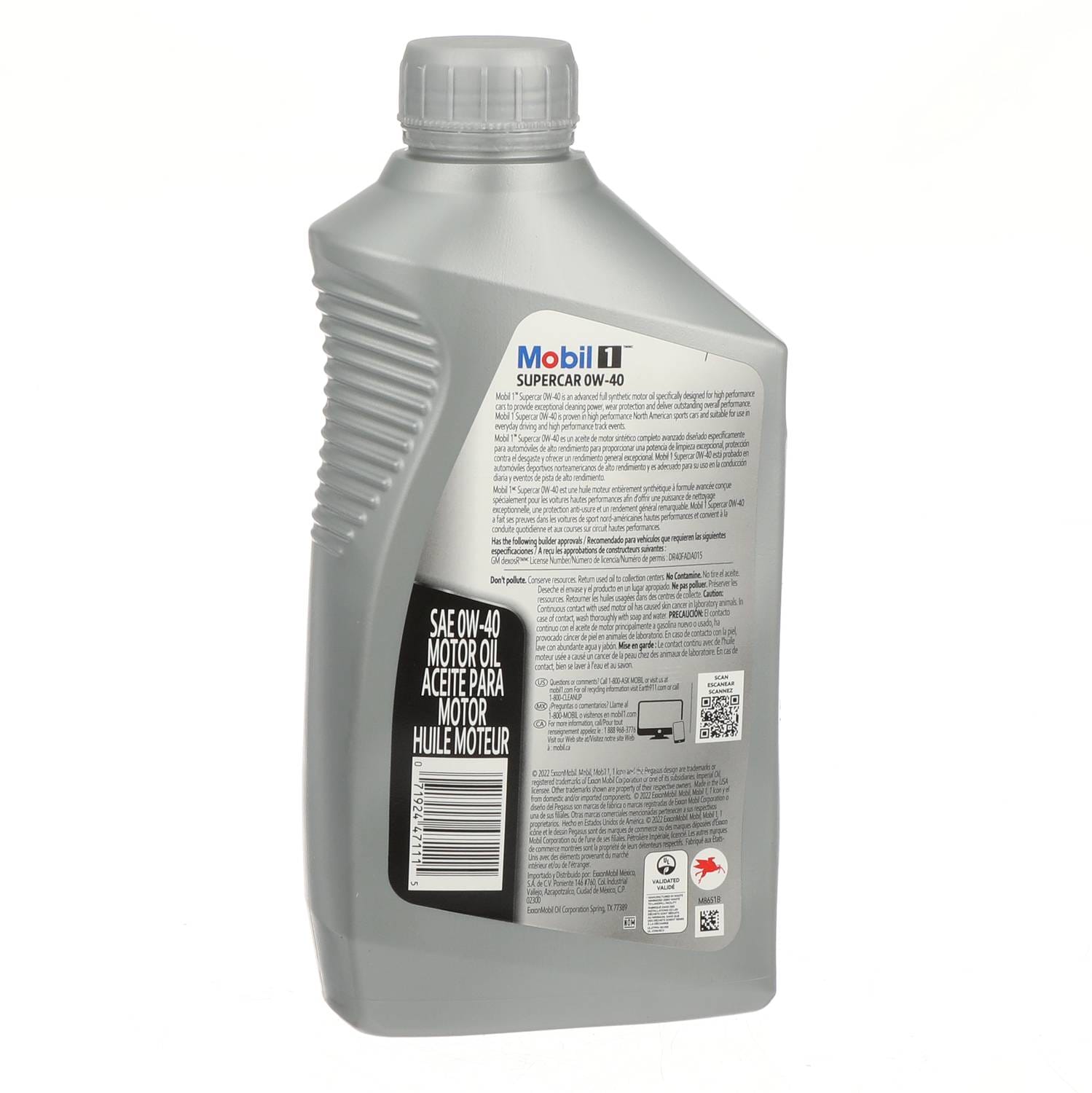 Mobil 1 Full Synthetic Motor Oil 0W-40 1 Quart 1040SC | O'Reilly