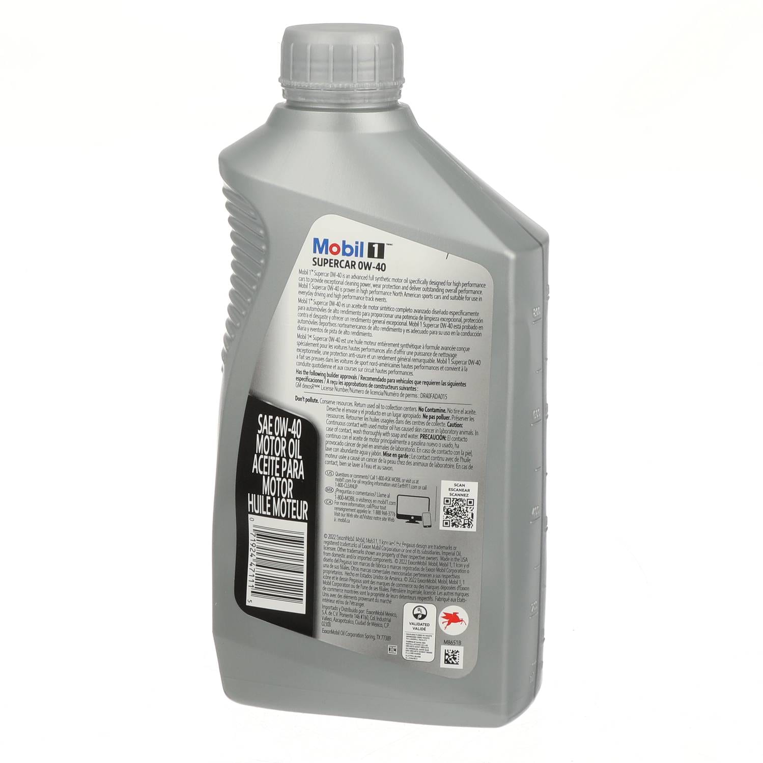 Mobil 1 Full Synthetic Motor Oil 0W-40 1 Quart 1040SC | O'Reilly