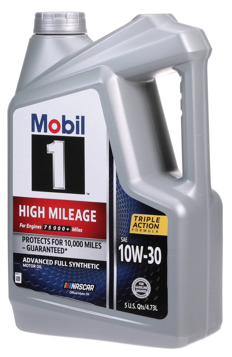 Mobil 1 High Mileage Full Synthetic 10W-30 Motor Oil 5 Quart