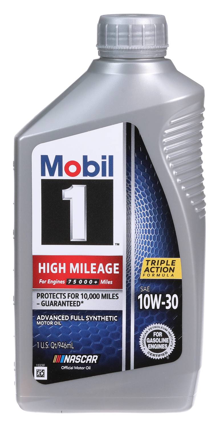 Mobil 1 High Mileage Full Synthetic Motor Oil 10W-30 1 Quart