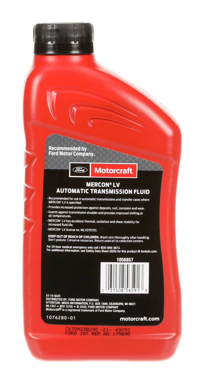 Motorcraft Synthetic A/T Fluid Mercon LV 1 Quart XT10QLVC | O
