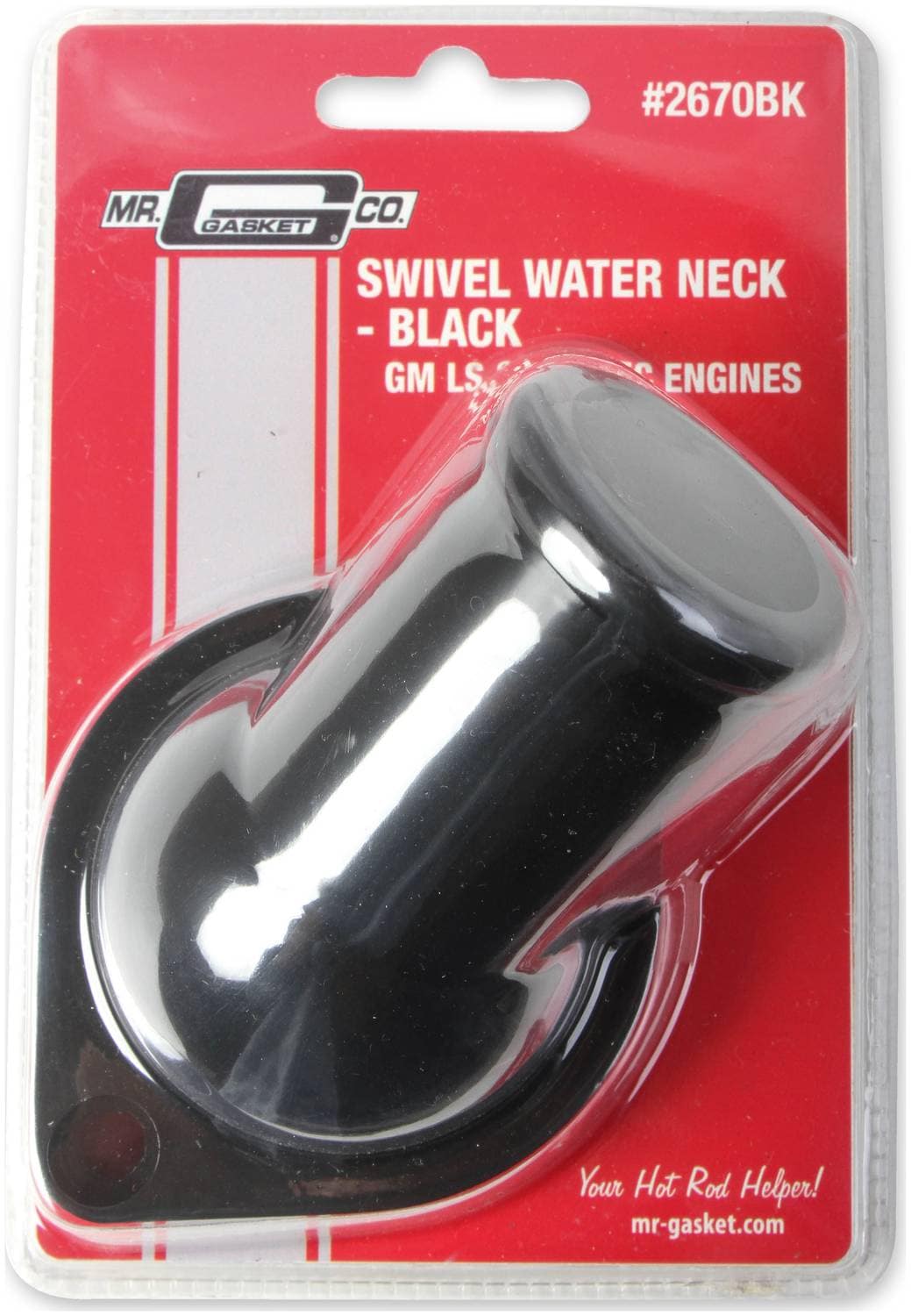 Mr. Gasket 2670 Collo D'acqua Regolabile Girevole In Cromo Per Motori GM/Chevrolet LS - 4
