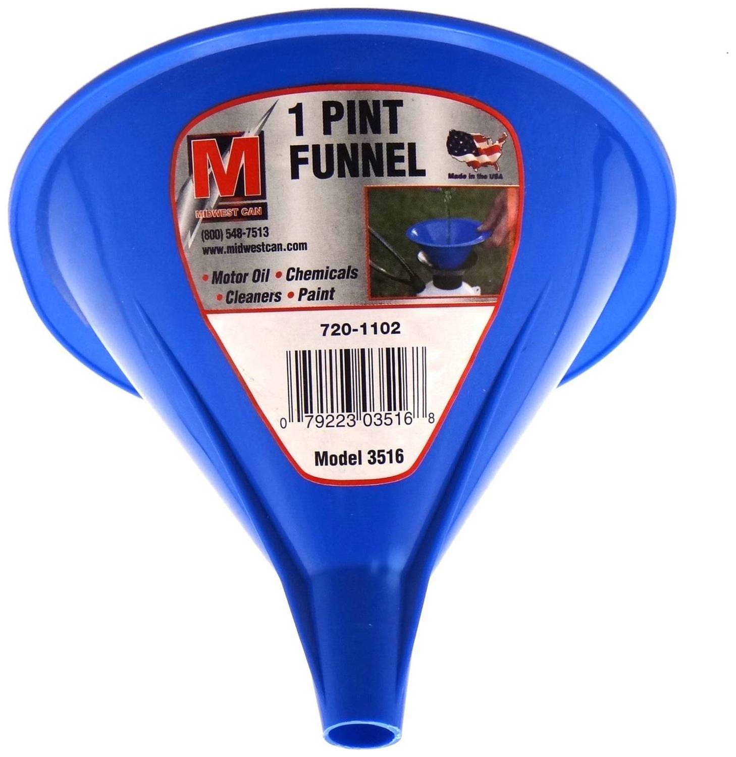 Midwest Can Blue Polypropylene Funnel 3516 | O'Reilly Auto Parts