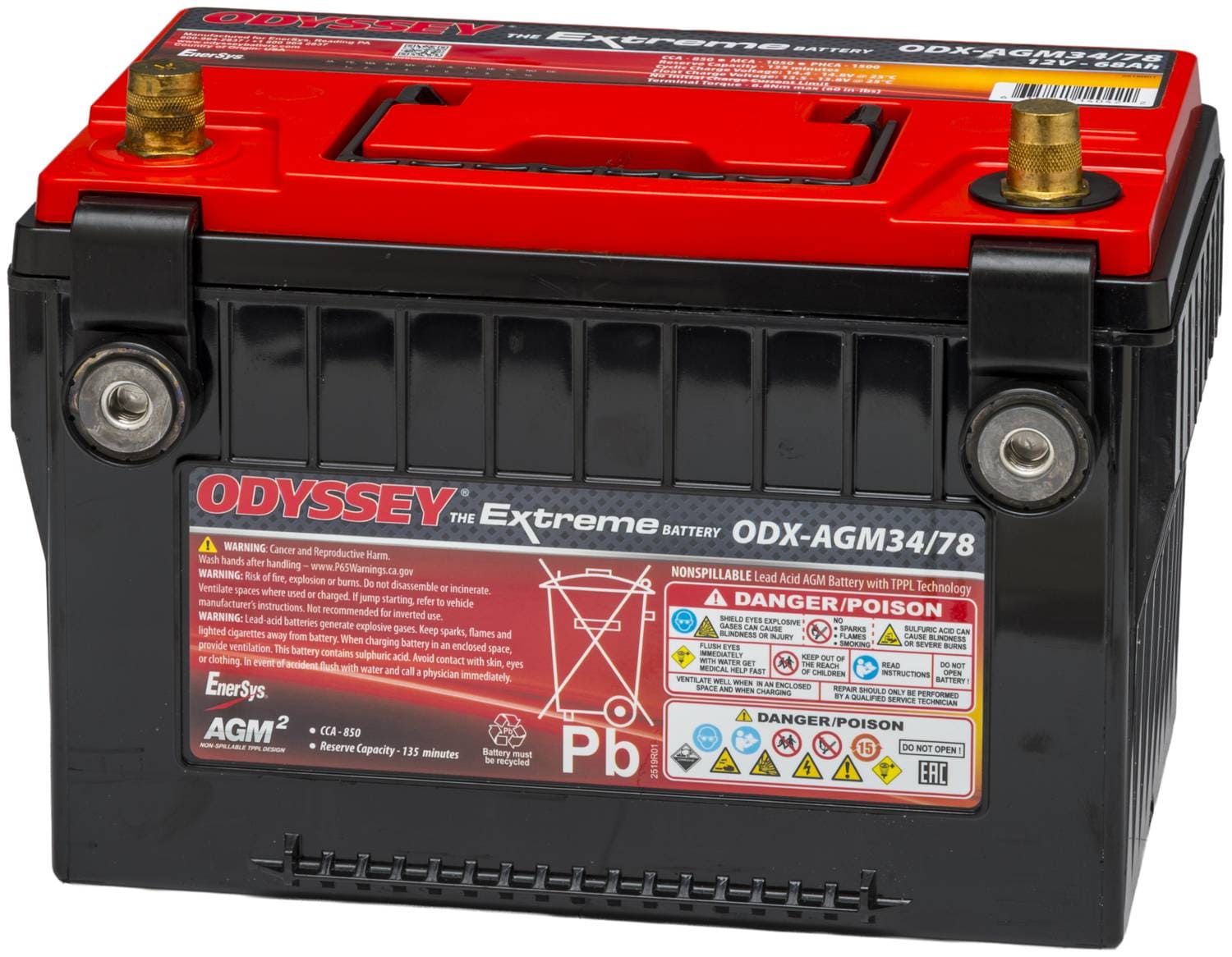 Odyssey Extreme Automotive Top Post, Side Post Battery Group Size