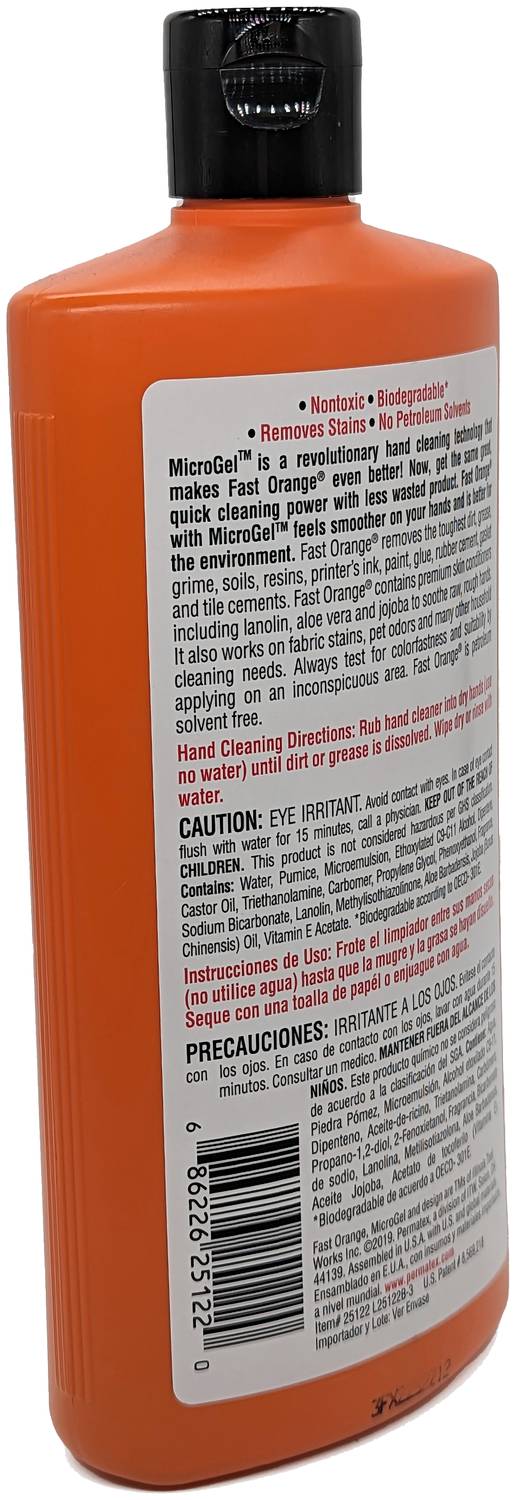 Permatex Fast Orange 15 Ounce Orange Hand Cleaner 25122 | O'Reilly