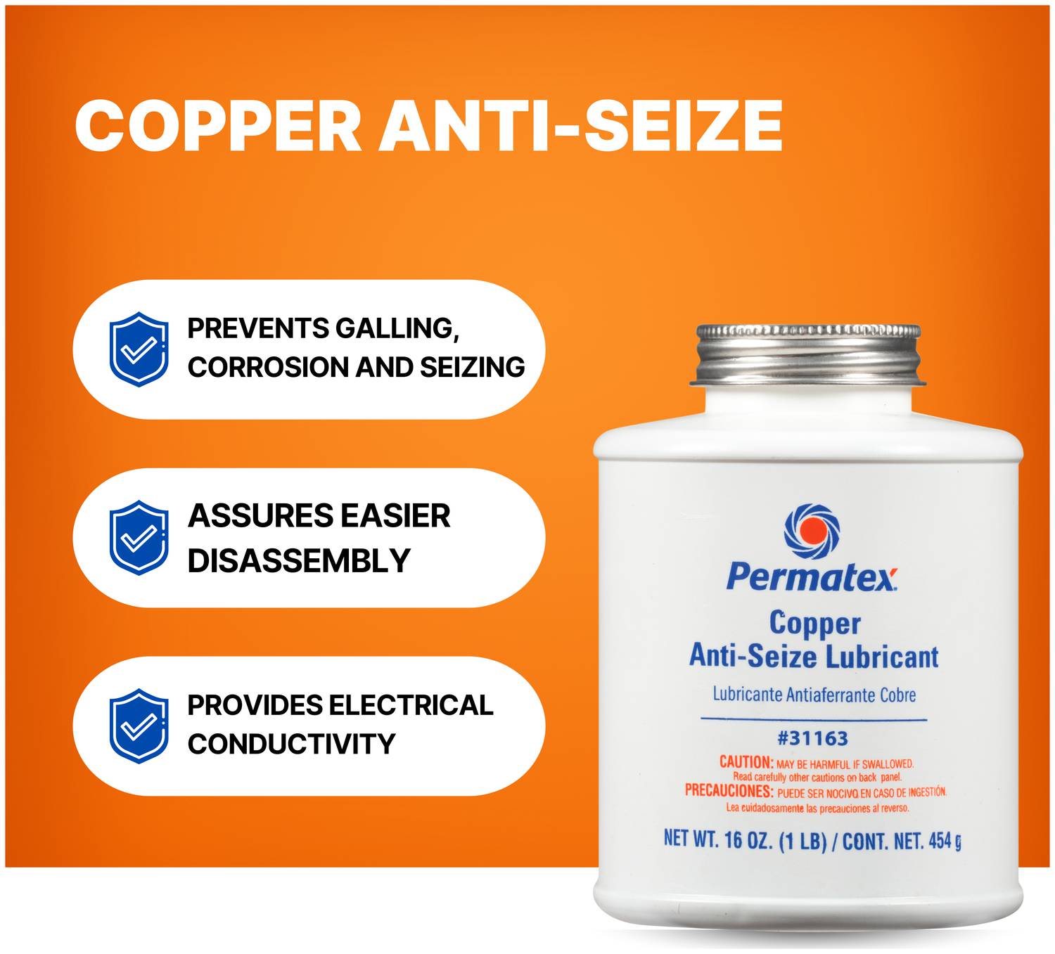 Permatex 16 Ounce Anti-Seize Lubricant 31163 | O'Reilly Auto Parts