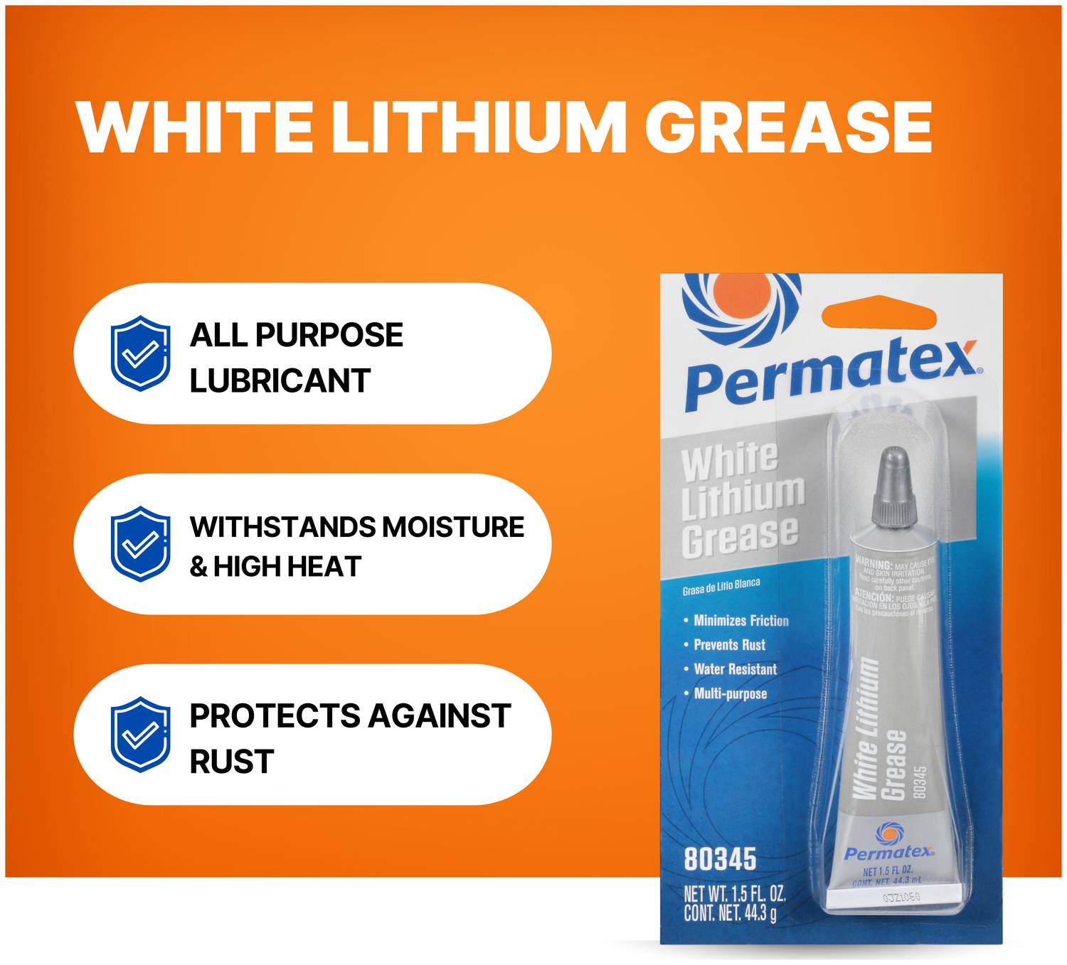 Permatex 1.5 Ounce White Lithium Grease 80345 | O'Reilly Auto Parts