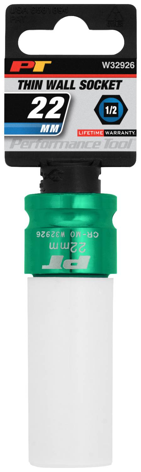 Performance 1 Piece 1/2 Inch Drive Deep 6 Point Metric Socket